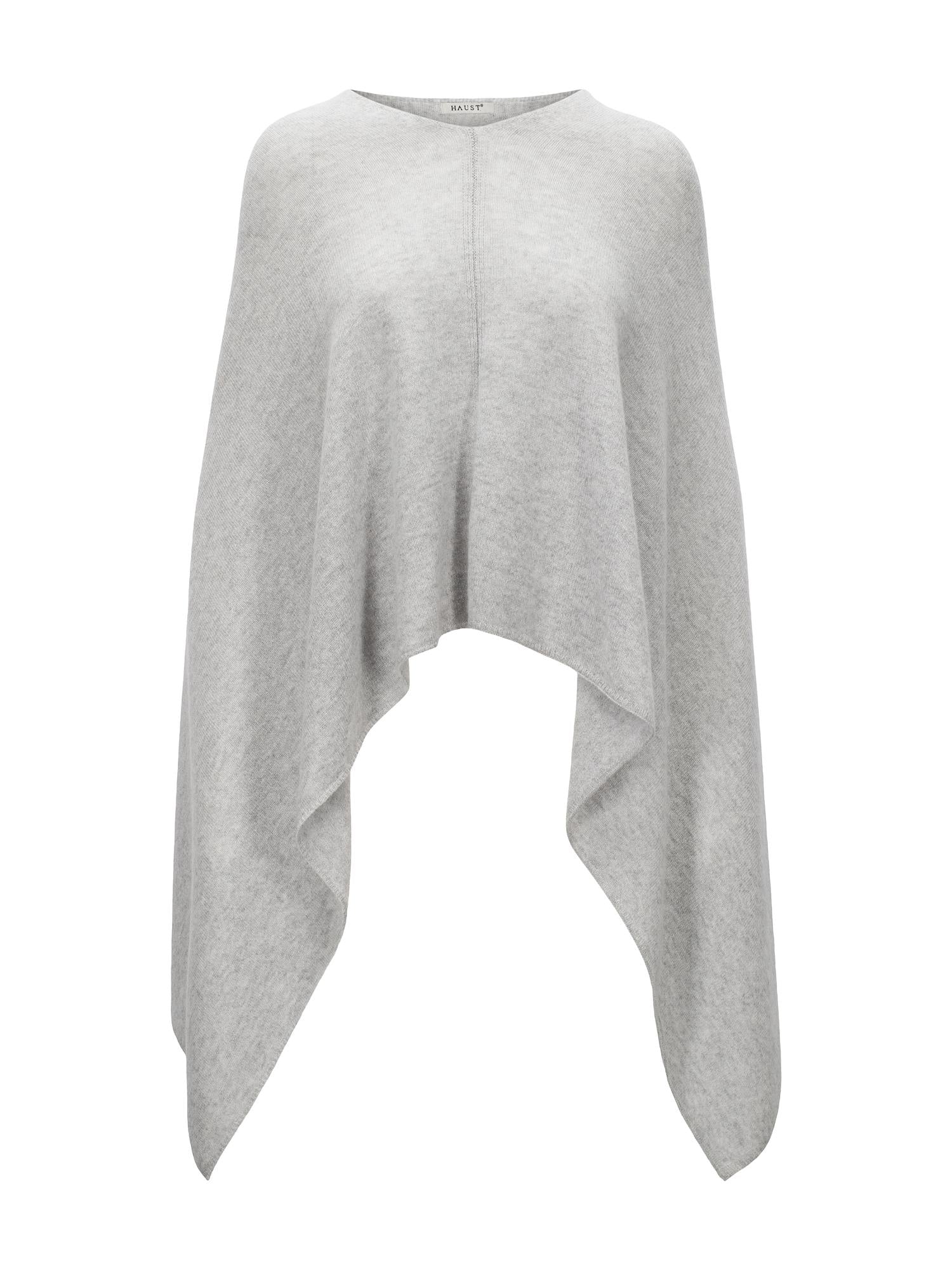 Cashmere Poncho Grey Mel.