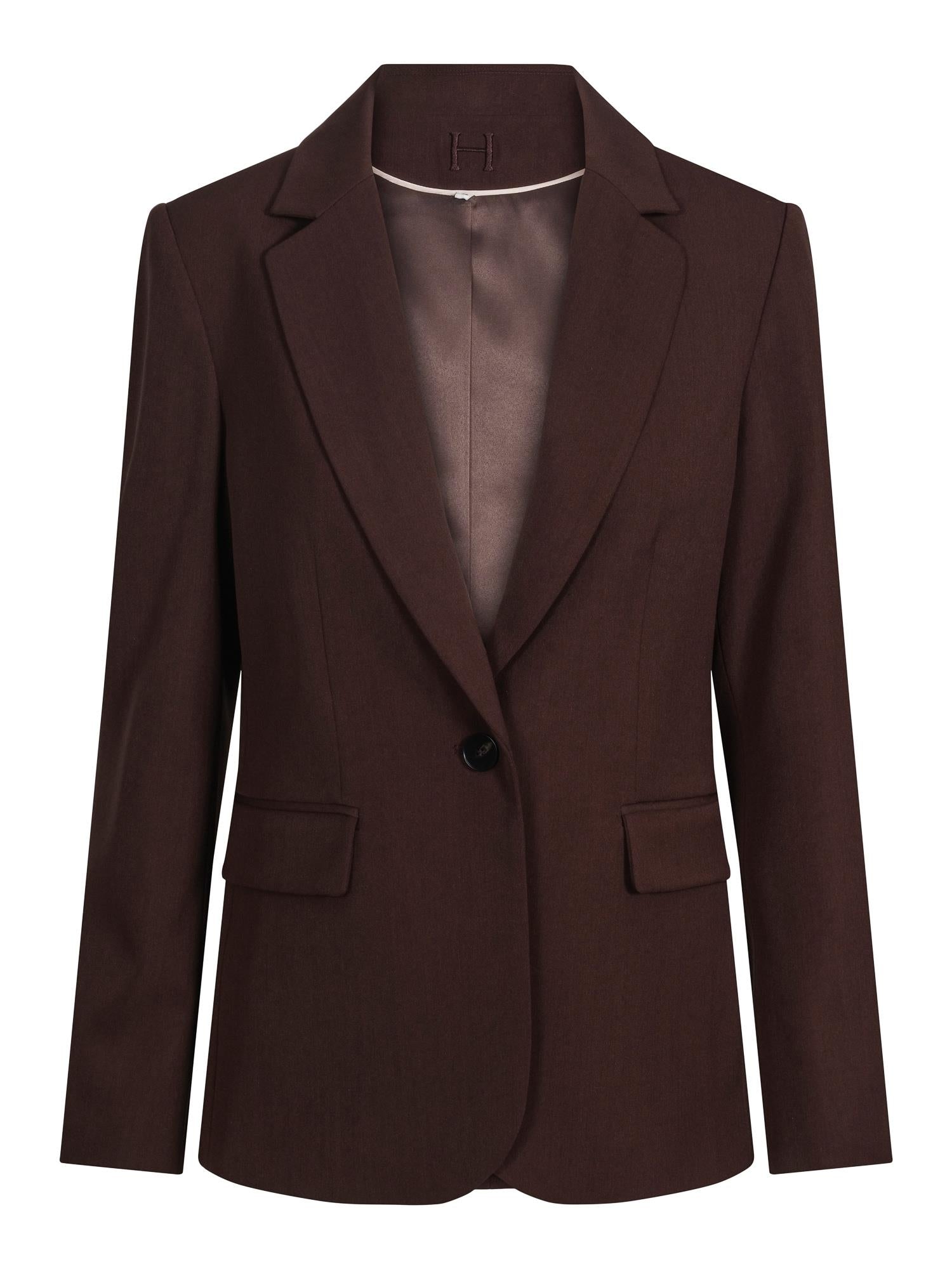 Casual tailored blazer Dark Brown