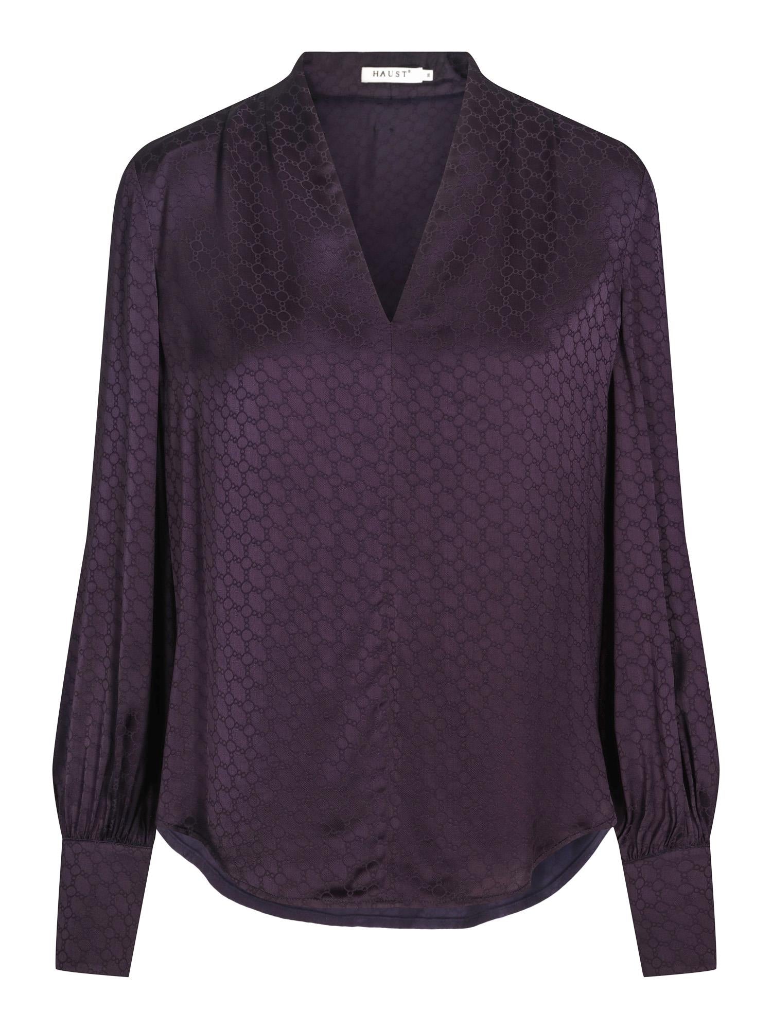 Classic V-neck blouse Marineblå