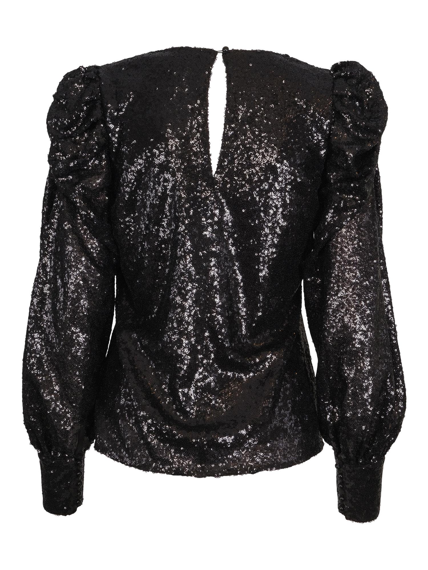 Sleeve seq blouse Black