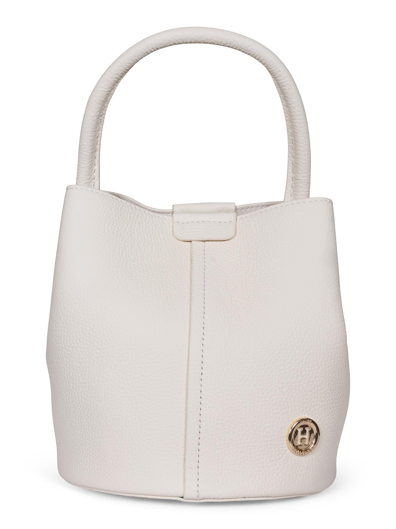 Leather pompadur White