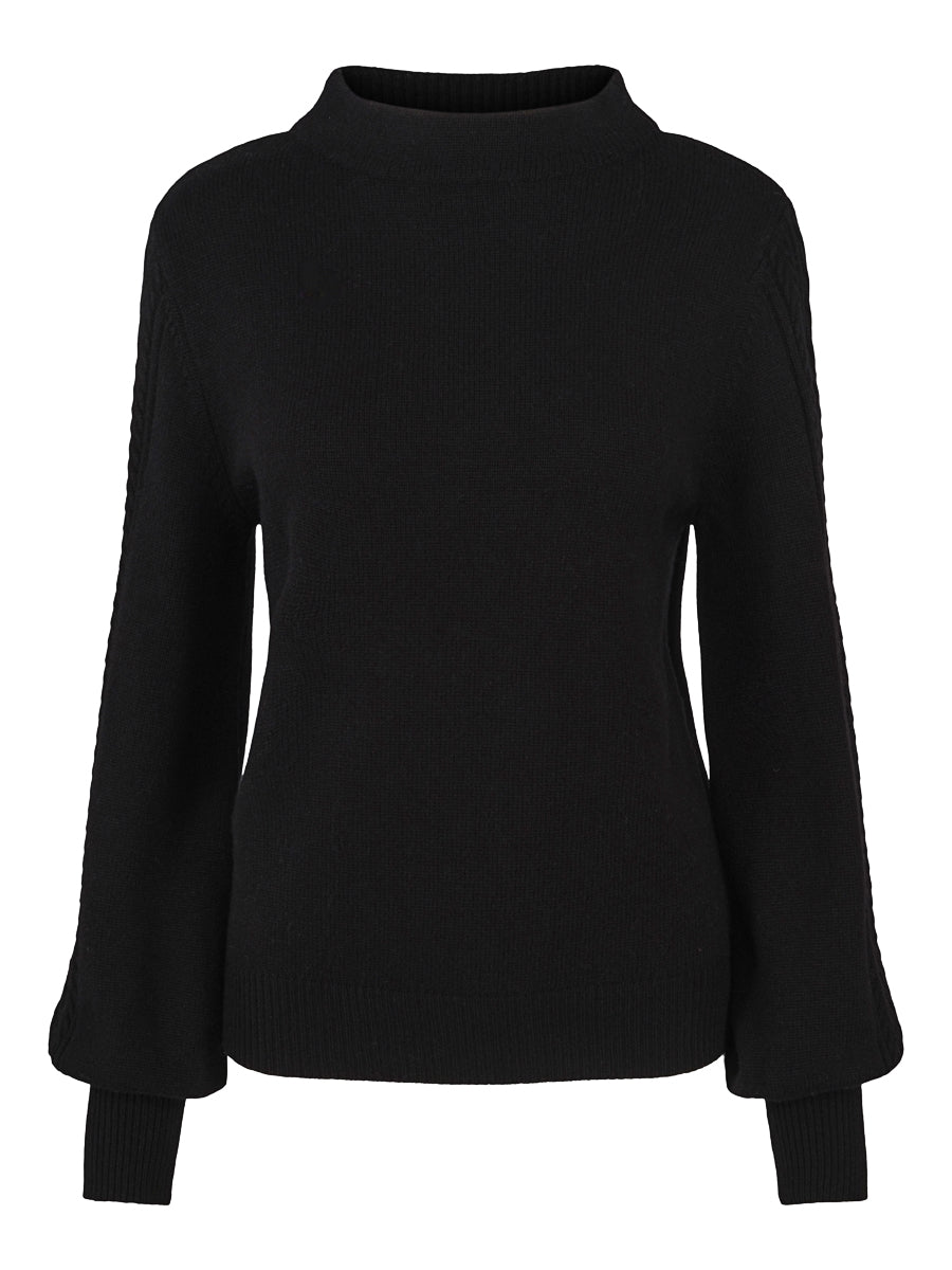 Feminin knitted pullover Black