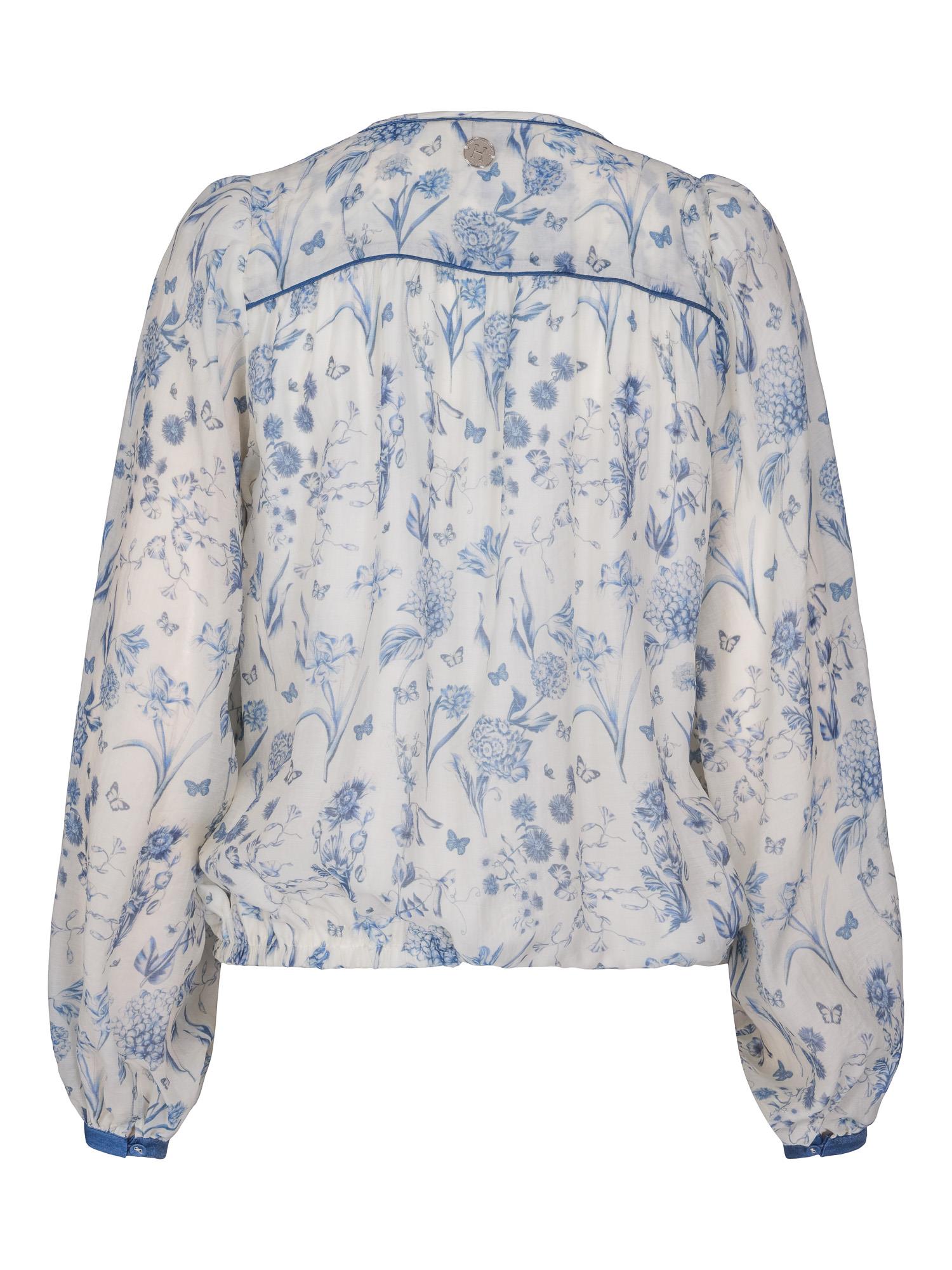 Denim detailed blouse Blue