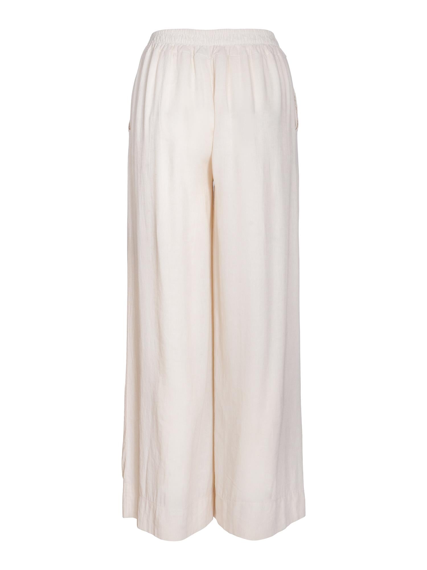 Casual wide trouser Hvit