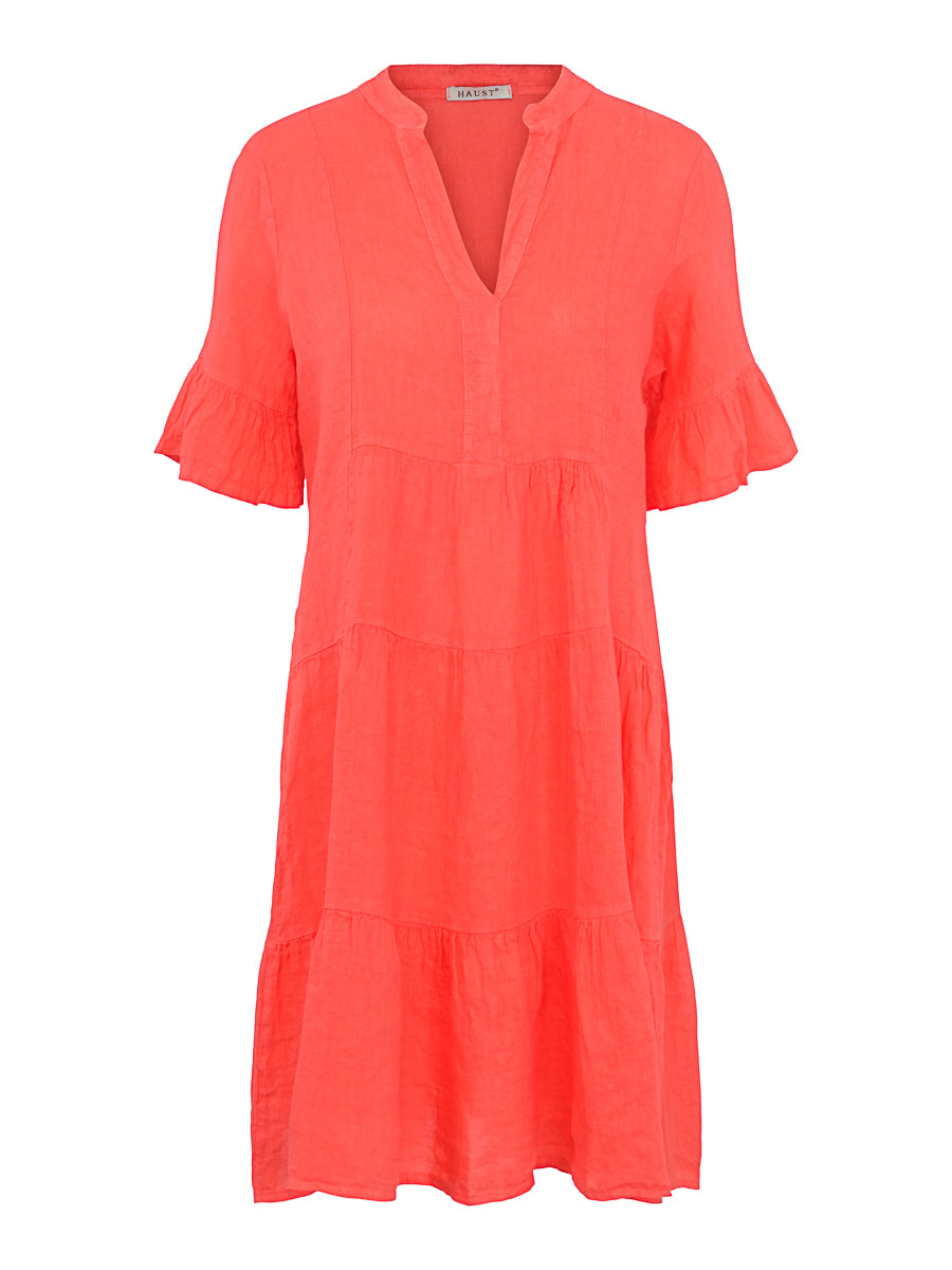 Linen layer dress Coral