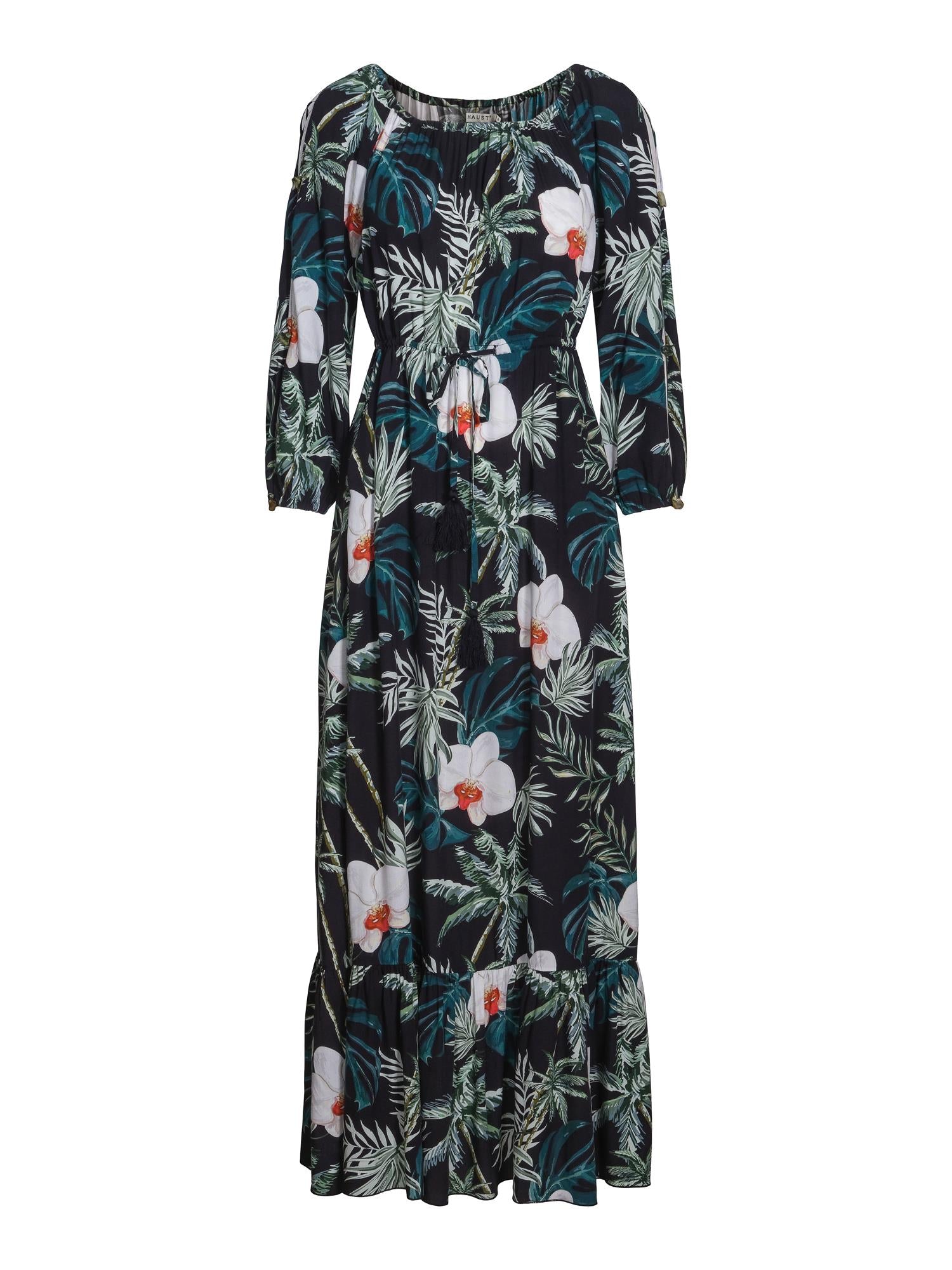 Long jungle dress Black/Jungle