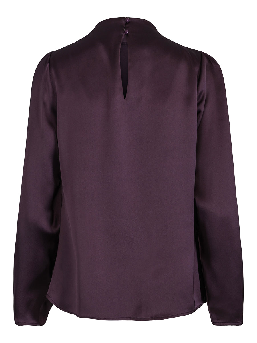 Collar blouse Plum