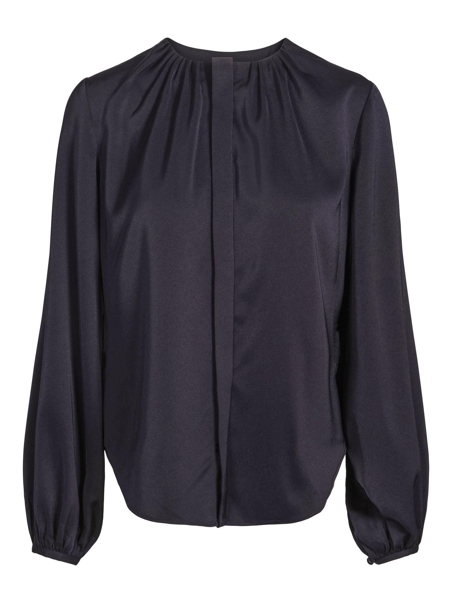 Pleat blouse Marineblå