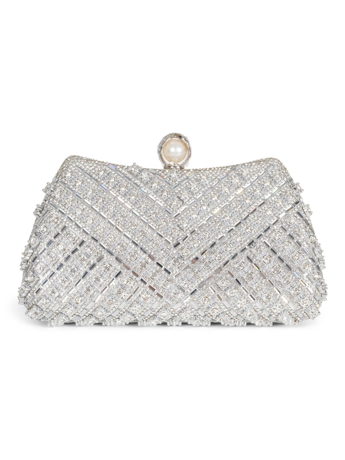 Diamond party bag Sølv