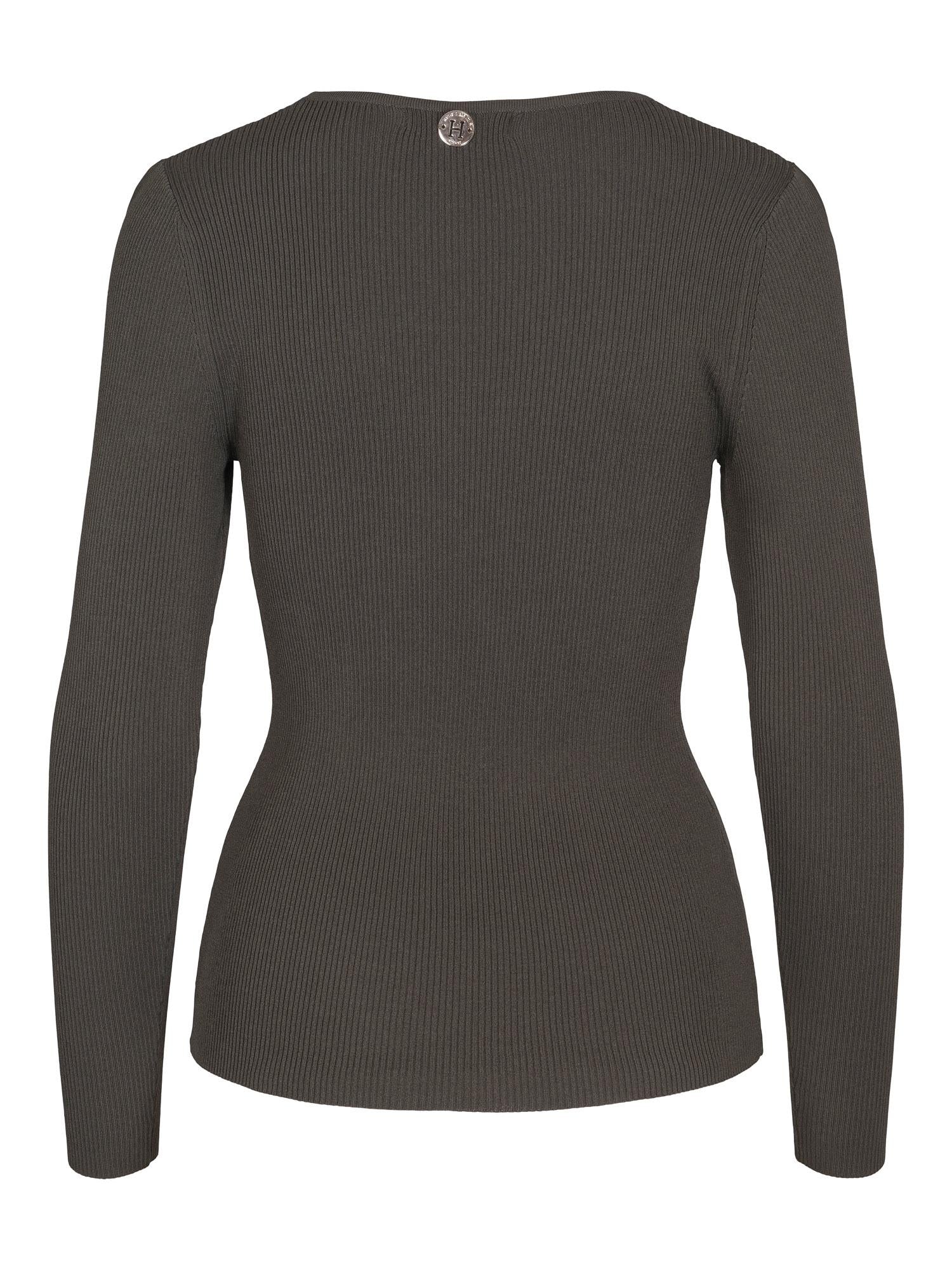 Rib long sleeve pullover Olivengrønn