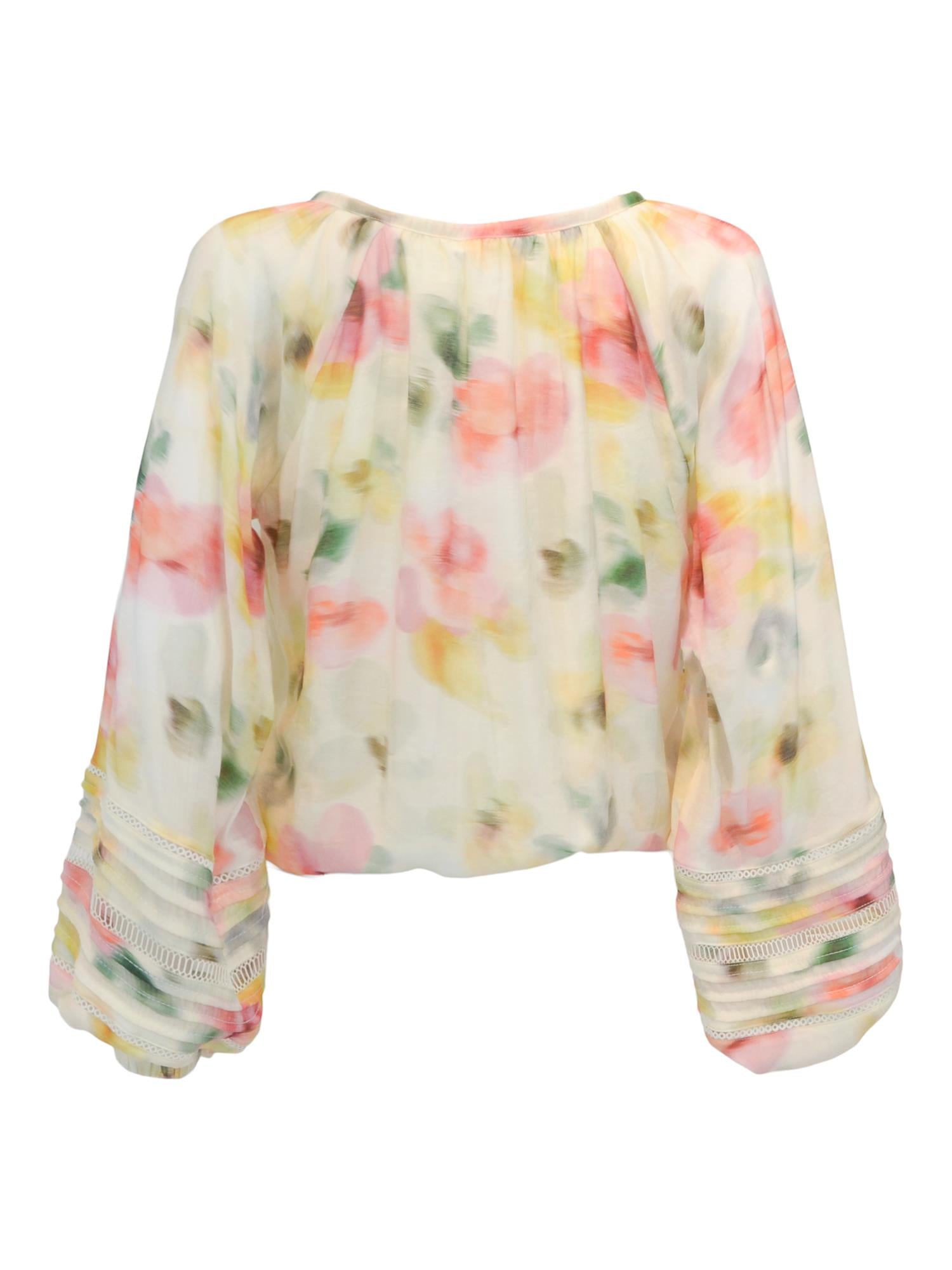 Seam detail sleeve blouse Waterprint