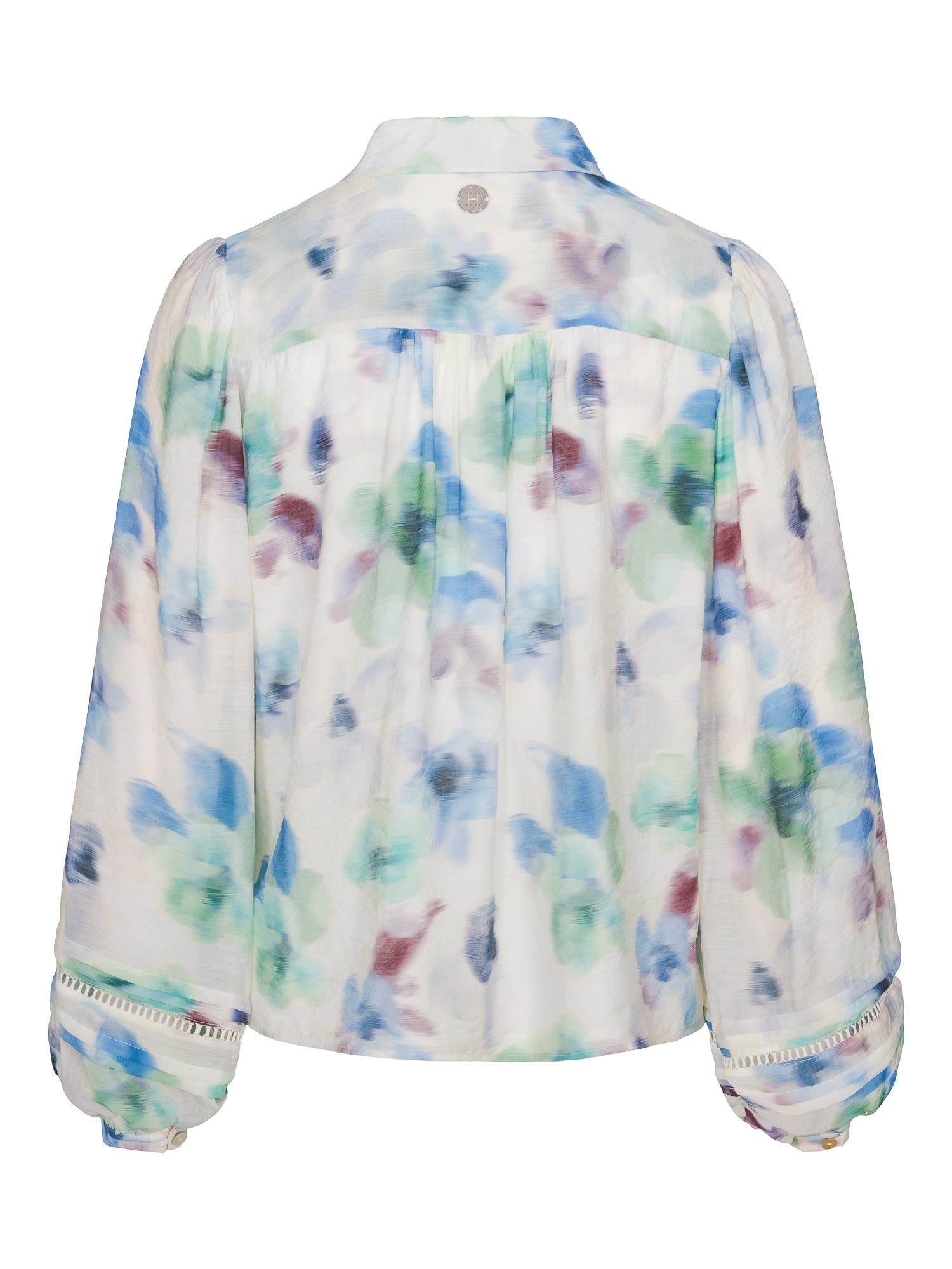 Flower print blouse Blue