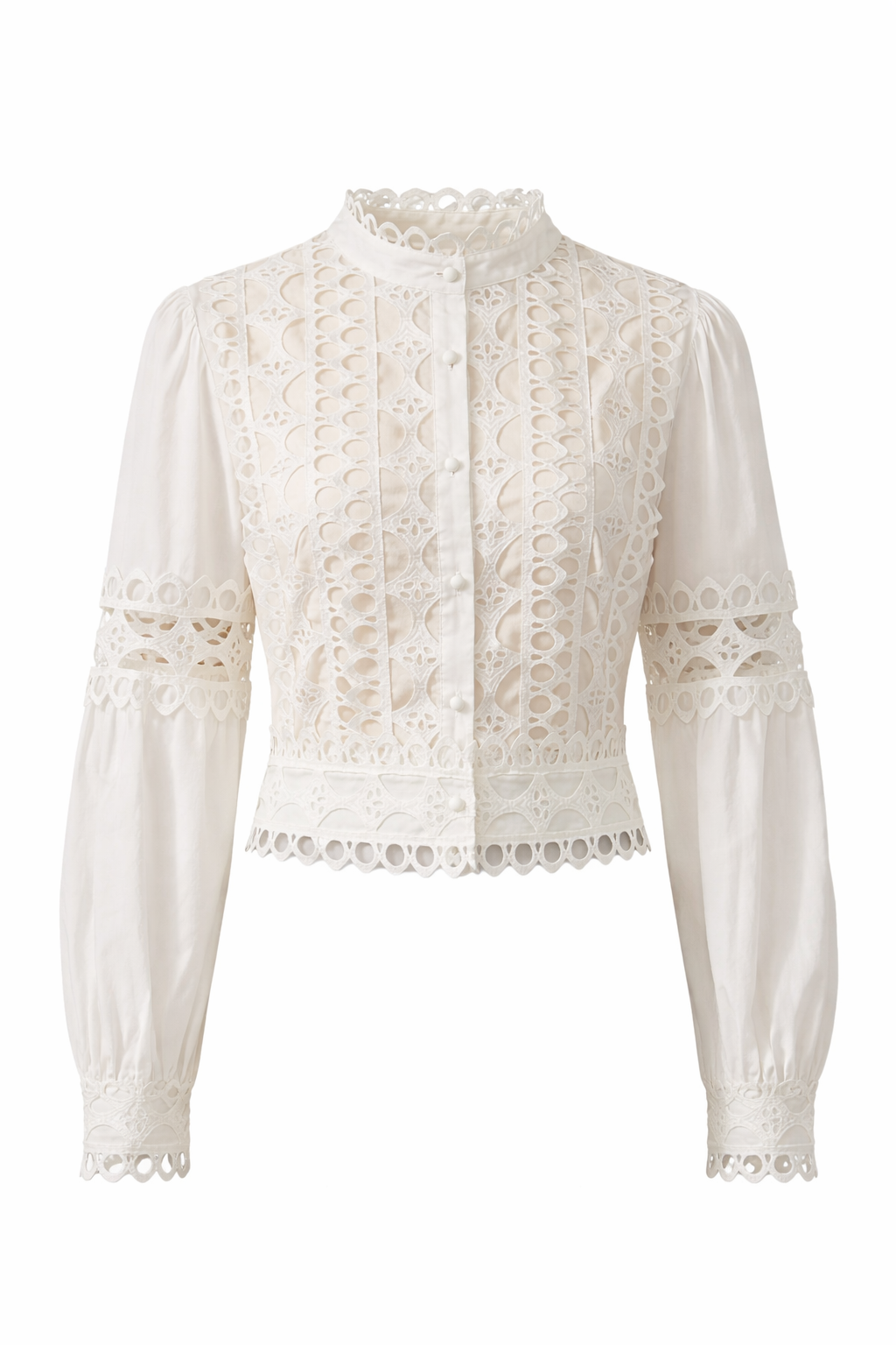 Short ribbon blouse White