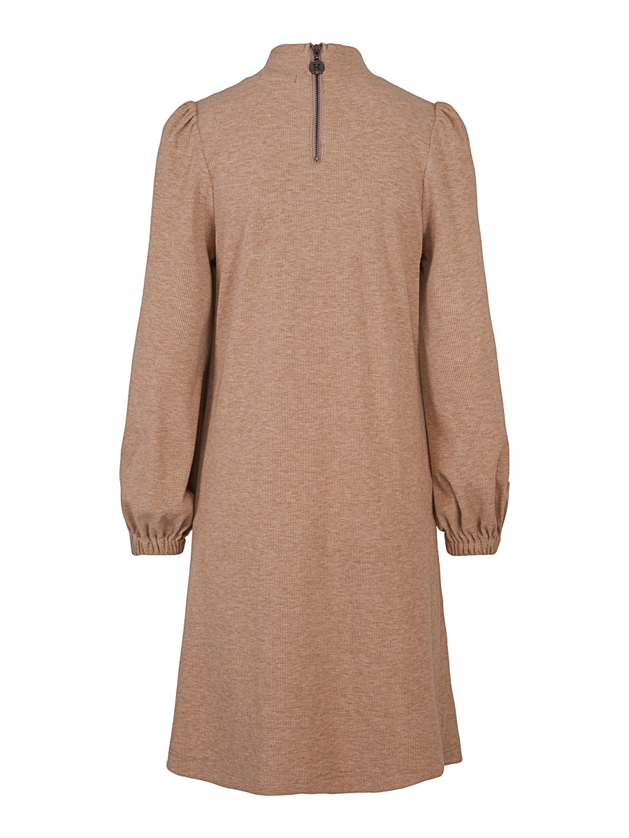 Rib jersey dress Sand Mel.