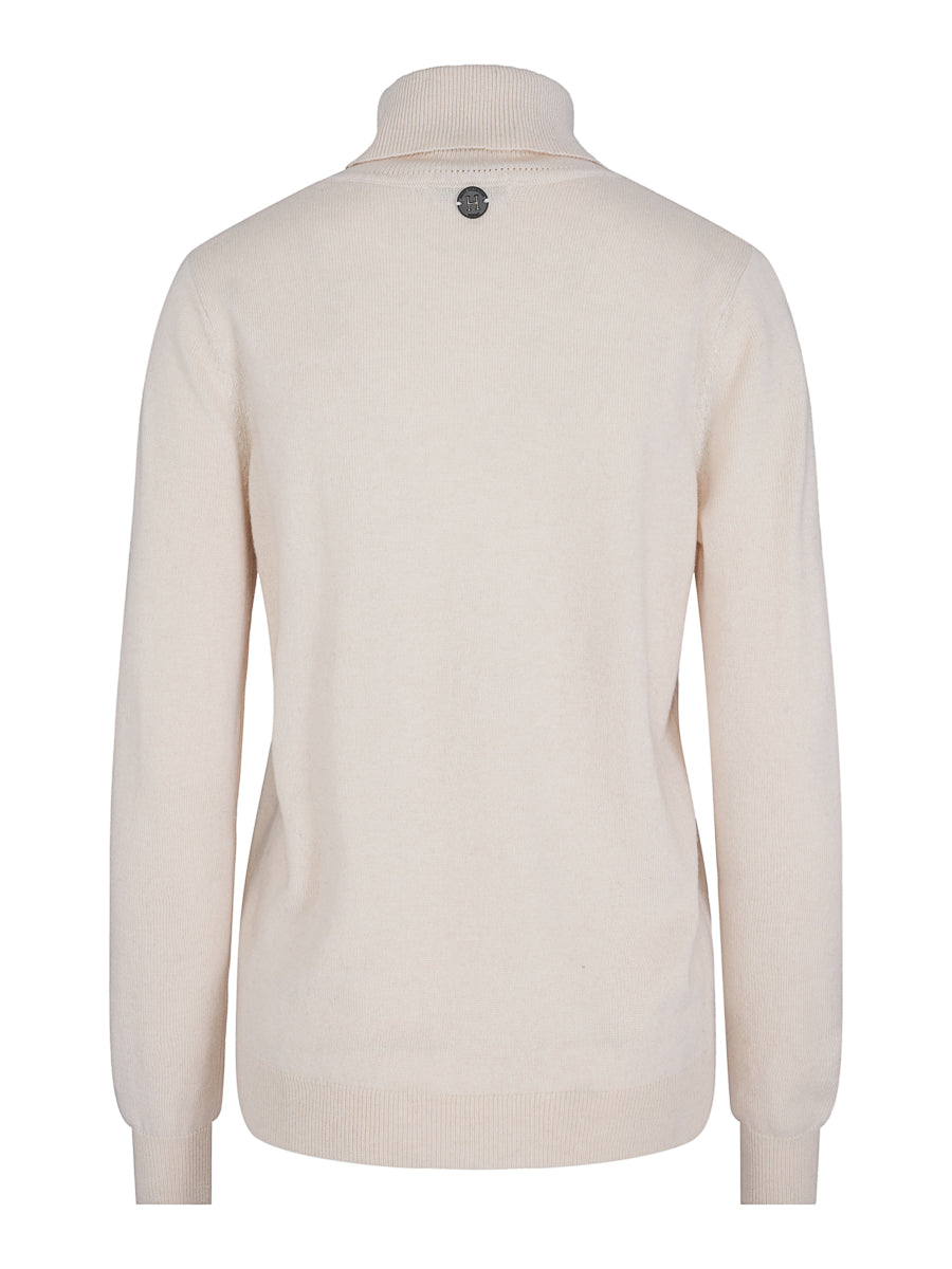 Knitted basic roll neck Ecry