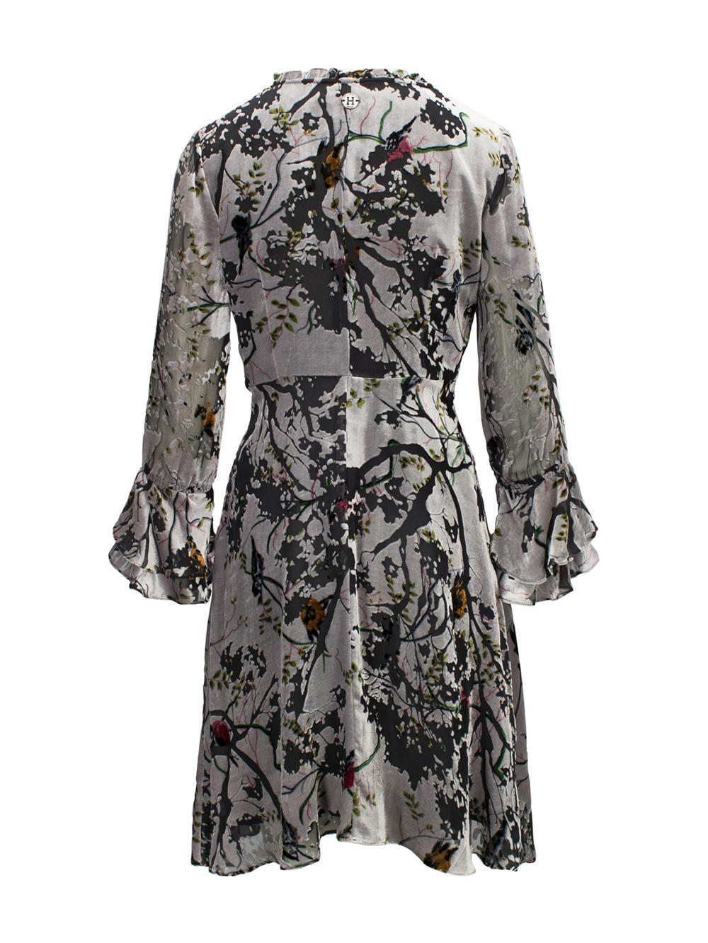 Silk detailed cuff dress Multi