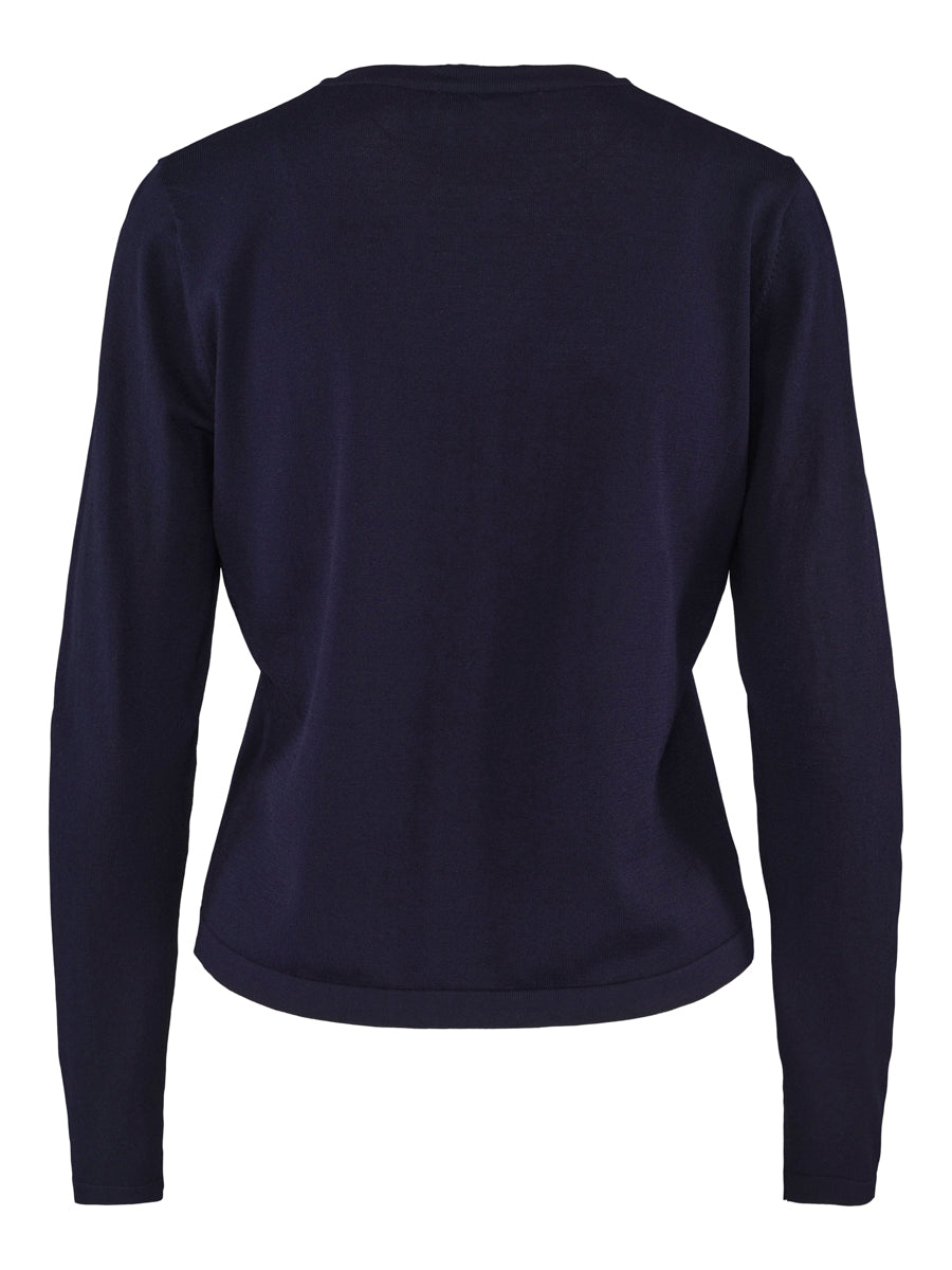 Knitted short cardigan Navy