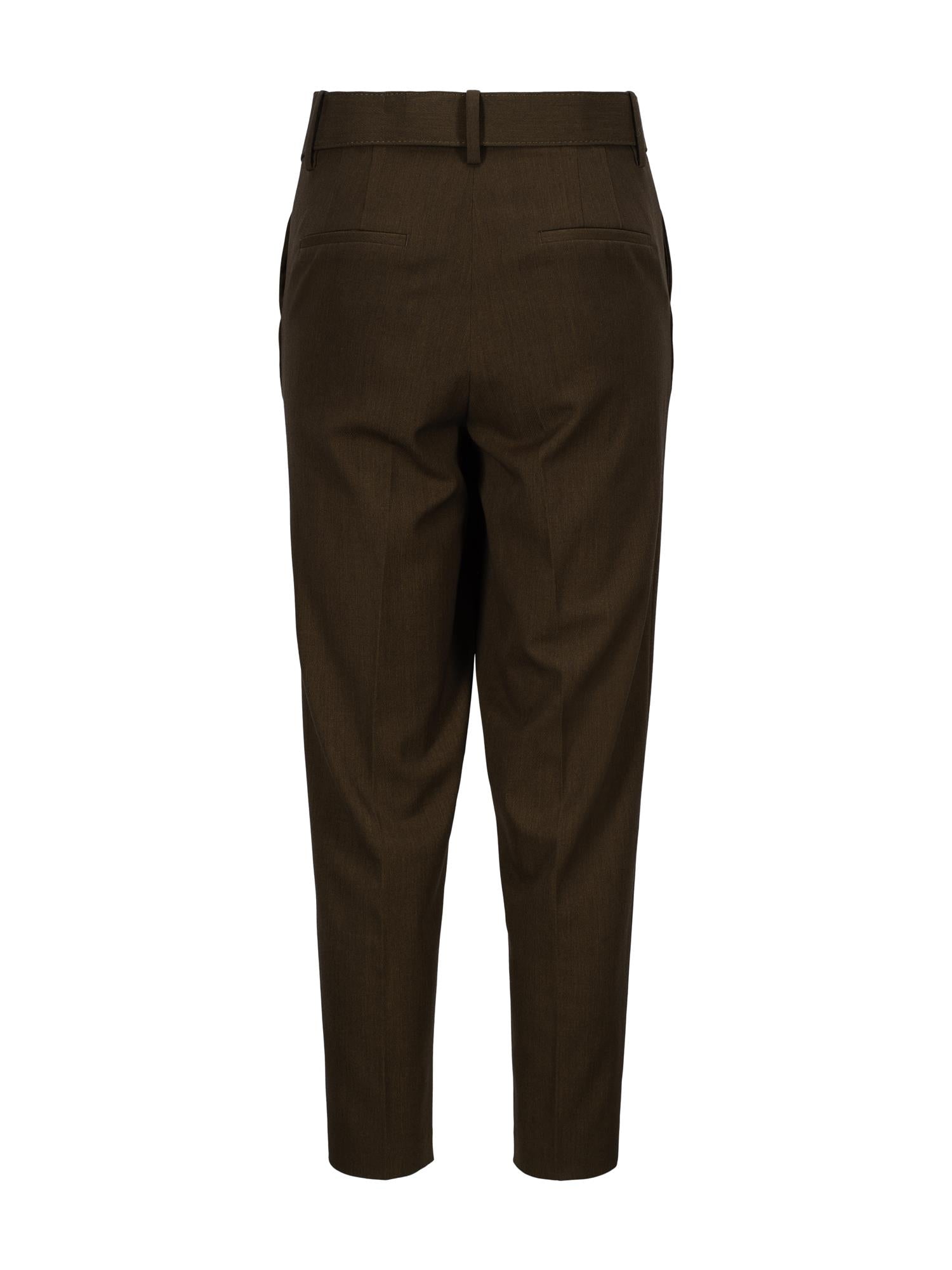Belt tailored trouser Cognac