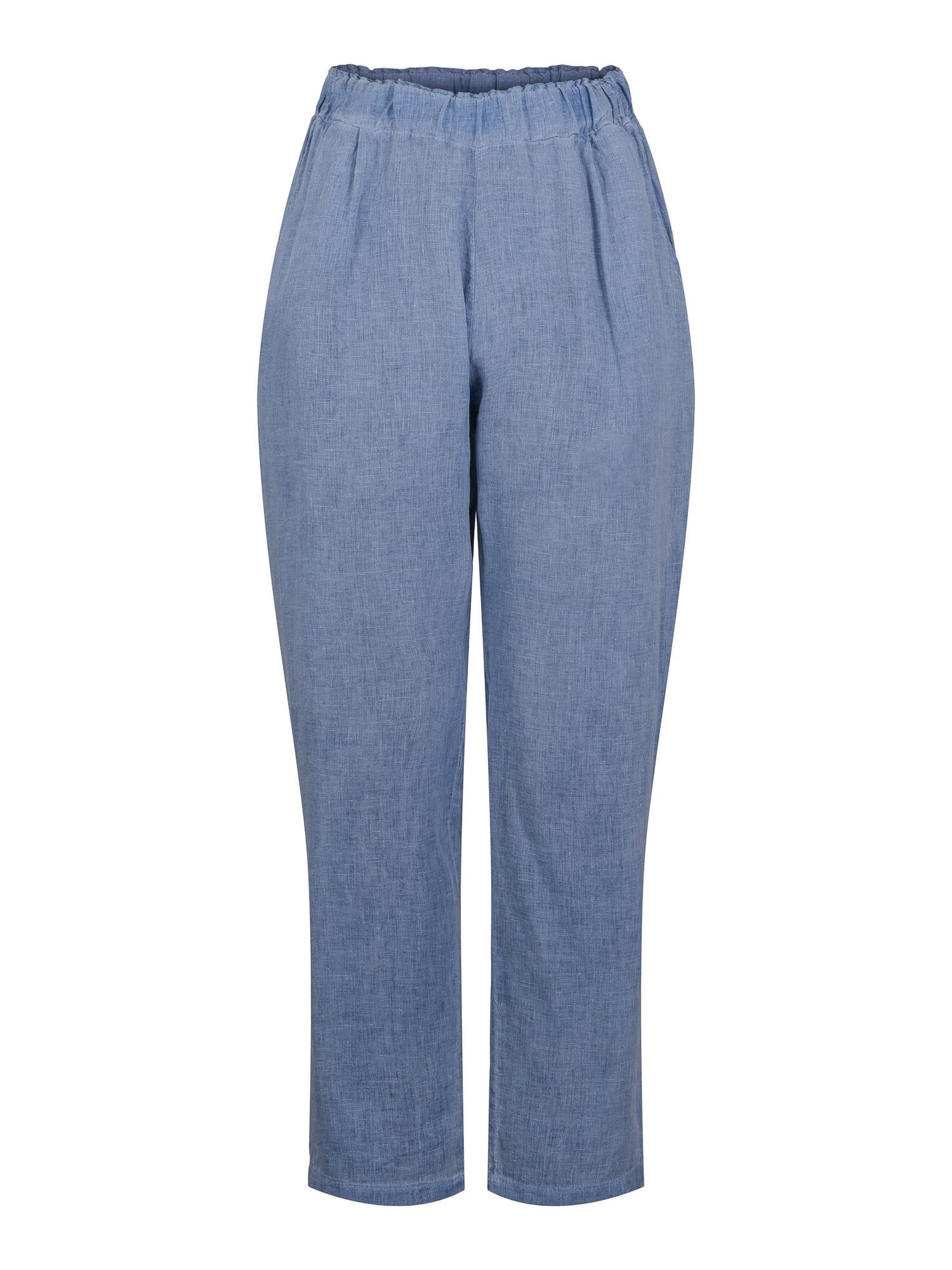 Linen trouser Jeans Blue