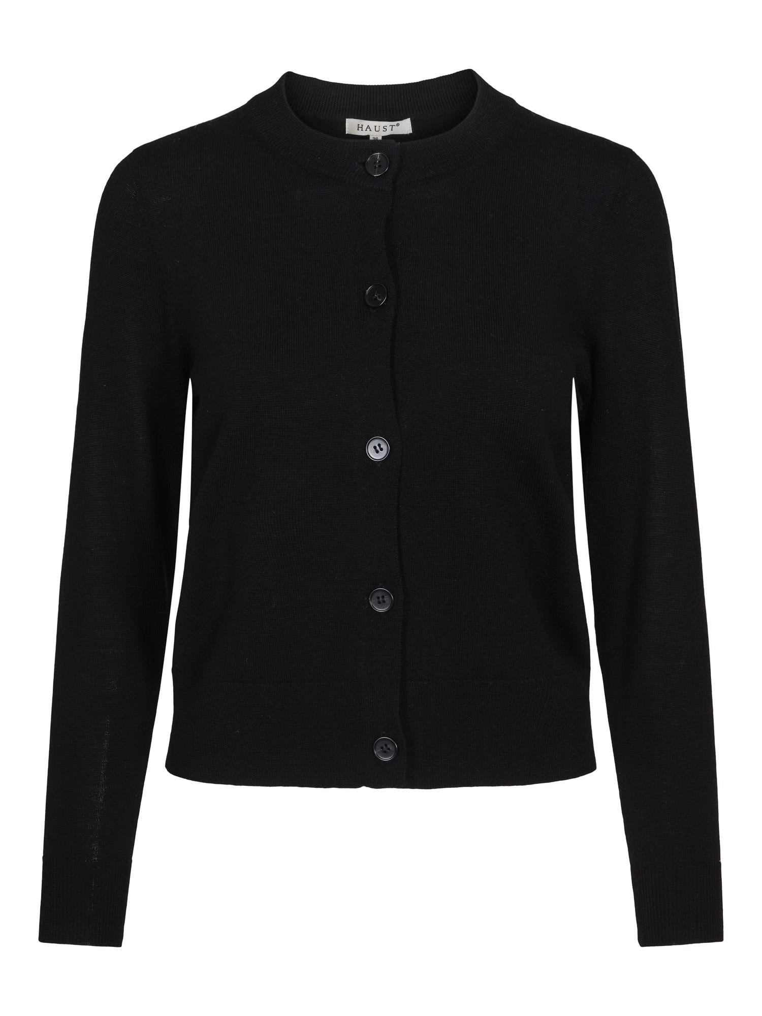 Classic merino cardigan Black