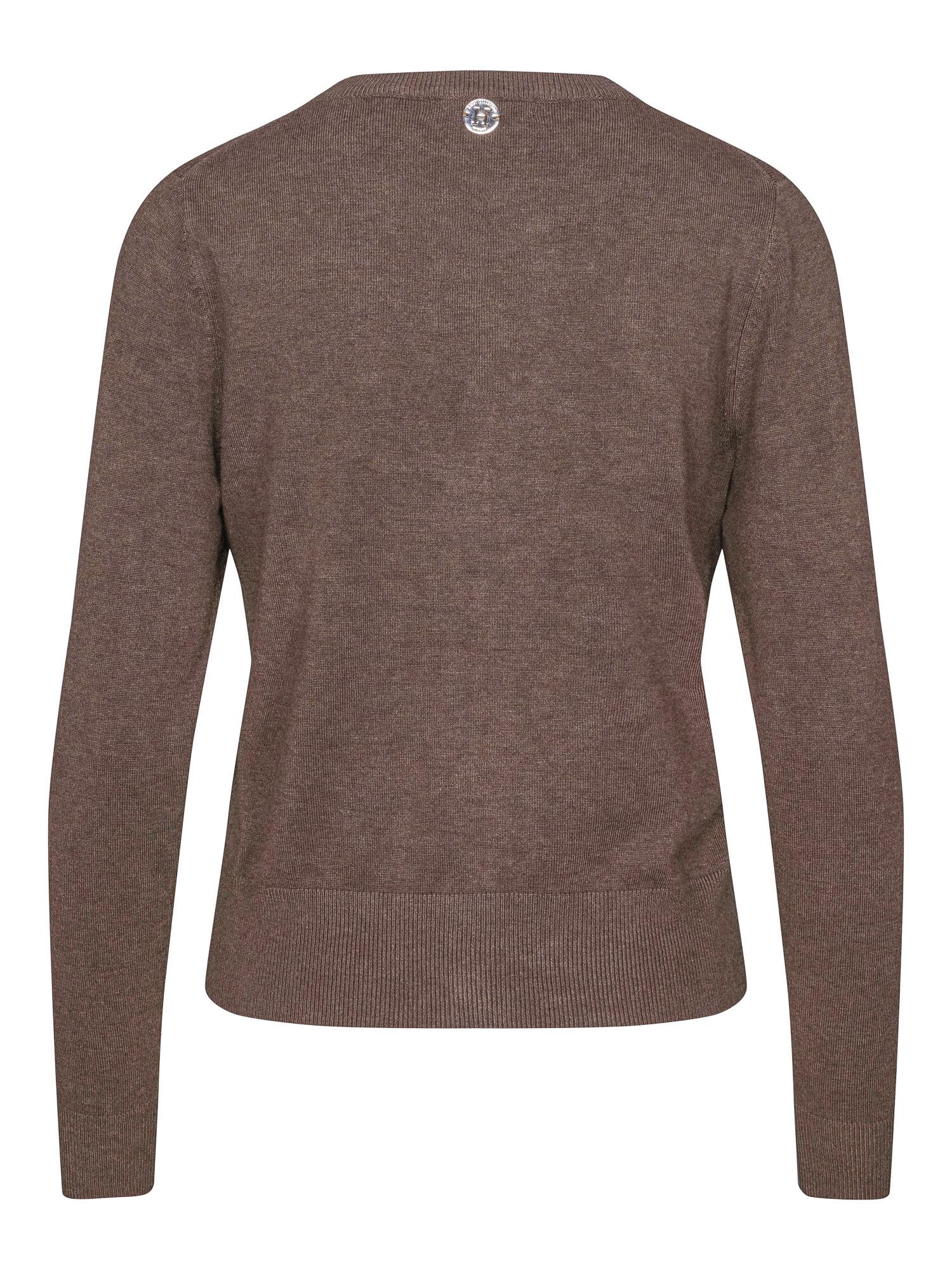 Classic knitted cardigan Brown Mel.