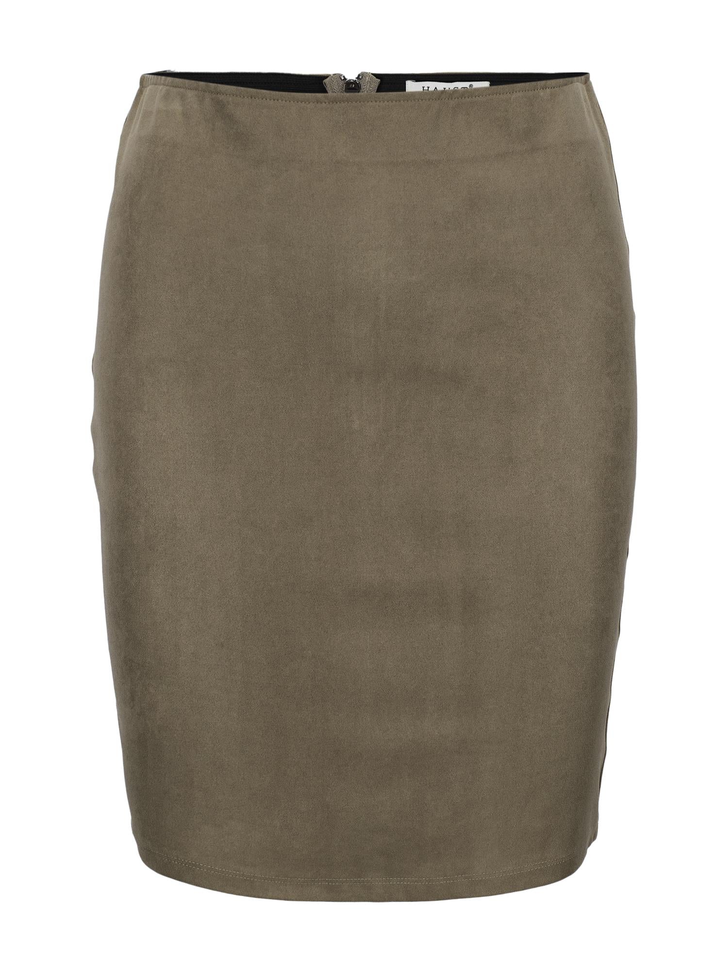 Suede PU skirt Sand