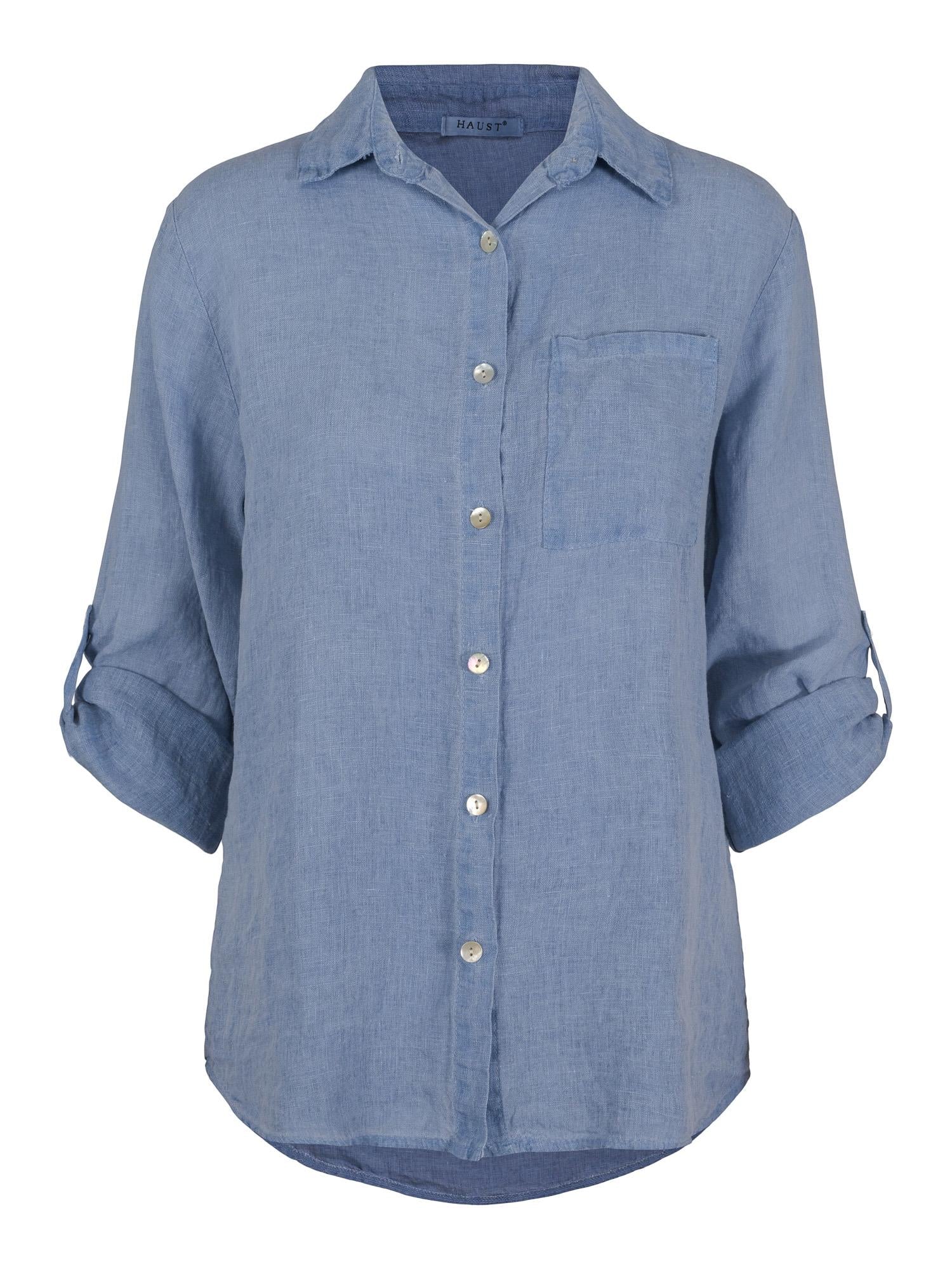 Casual linen shirt Jeans blue