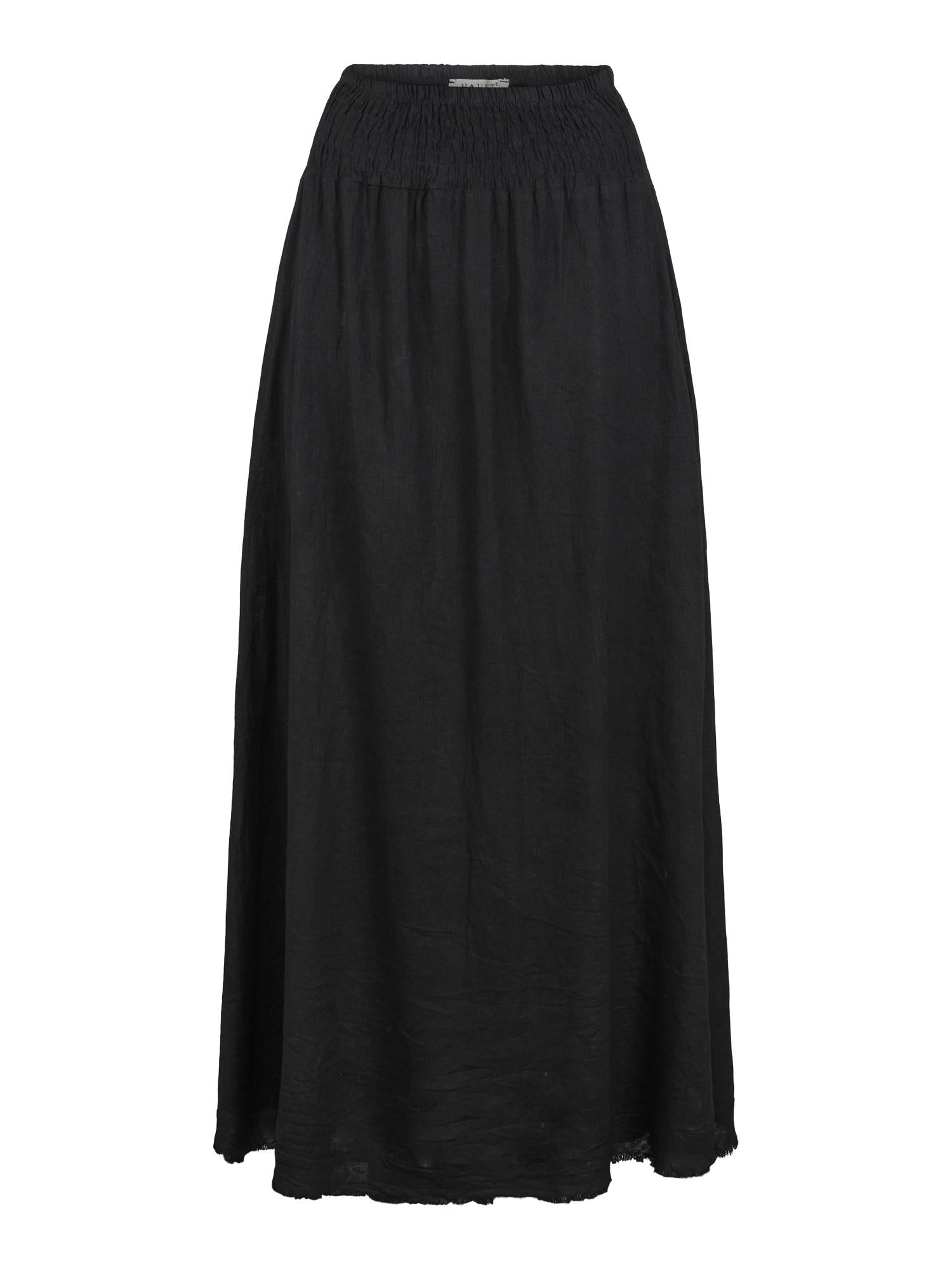 Fringe long skirt Sort