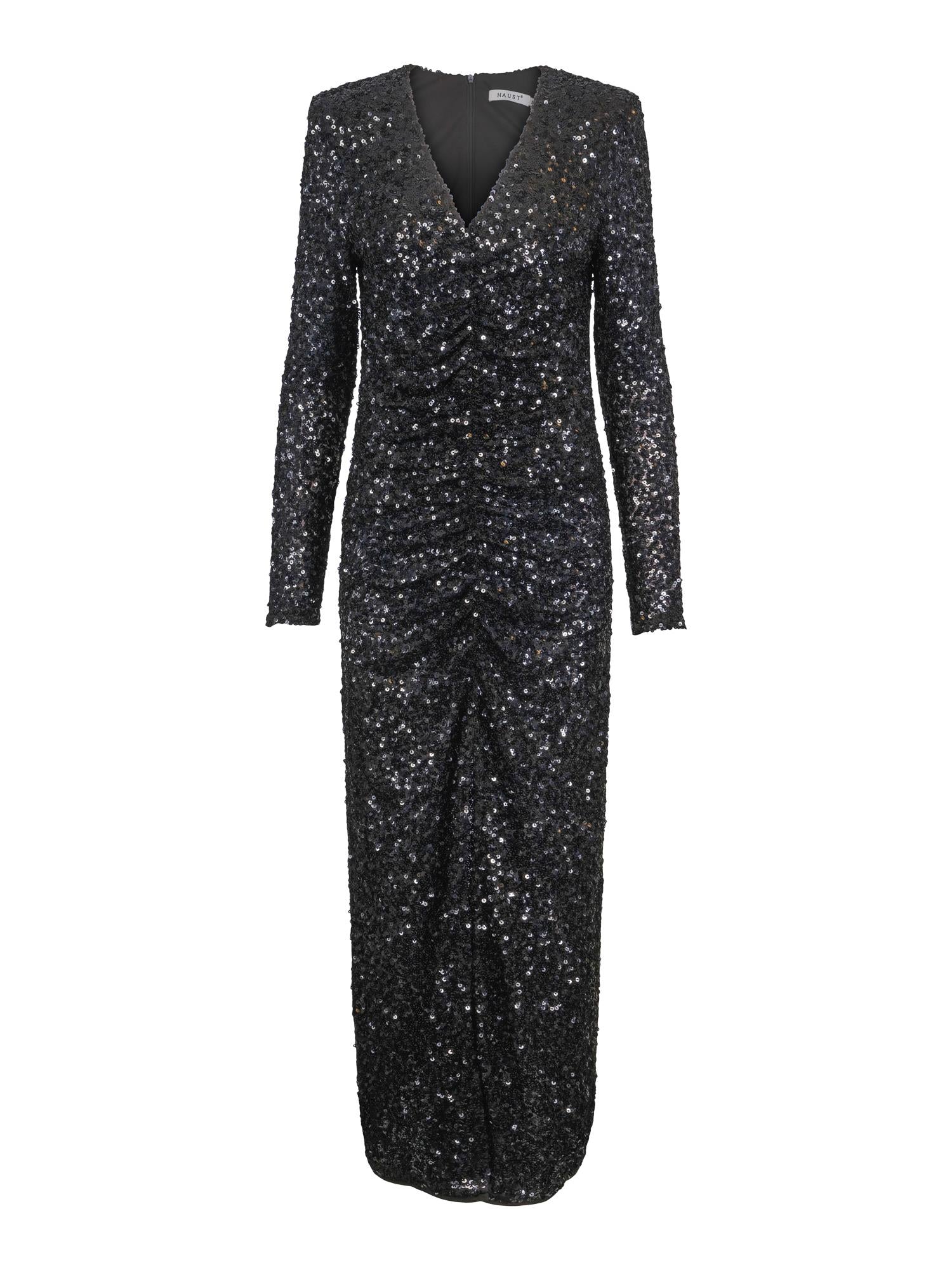 Long sequins dress Black