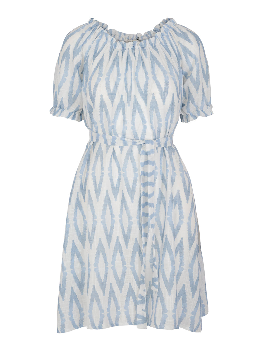 A-shape cotton dress Checked