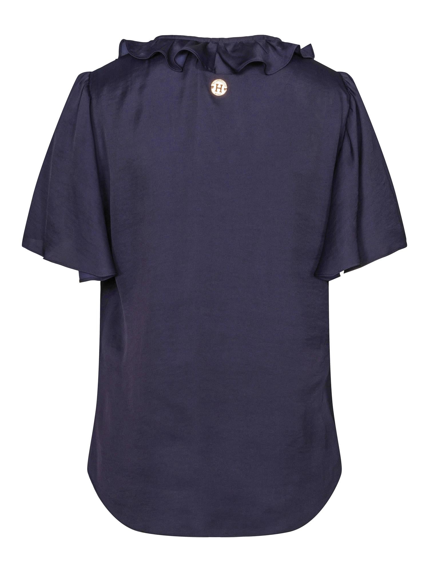 Ruffle blouse Navy