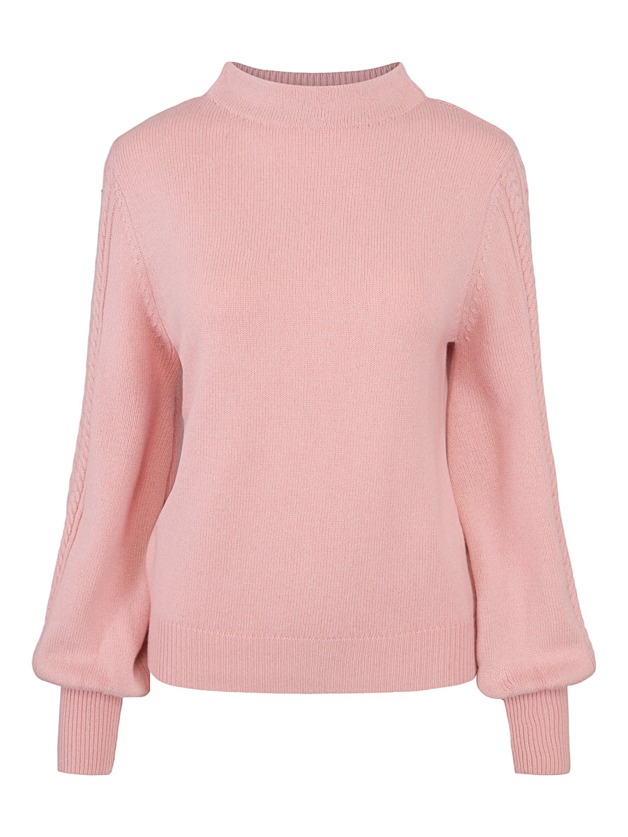 Feminin knitted pullover Dusty Rose