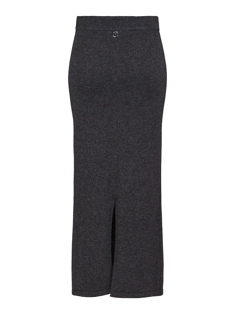 Knitted long skirt Antrasit Mel