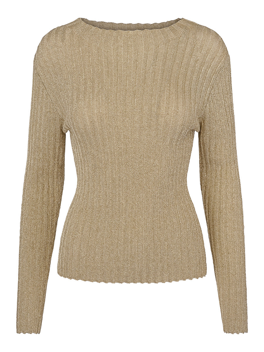 Party knitted pullover Gold
