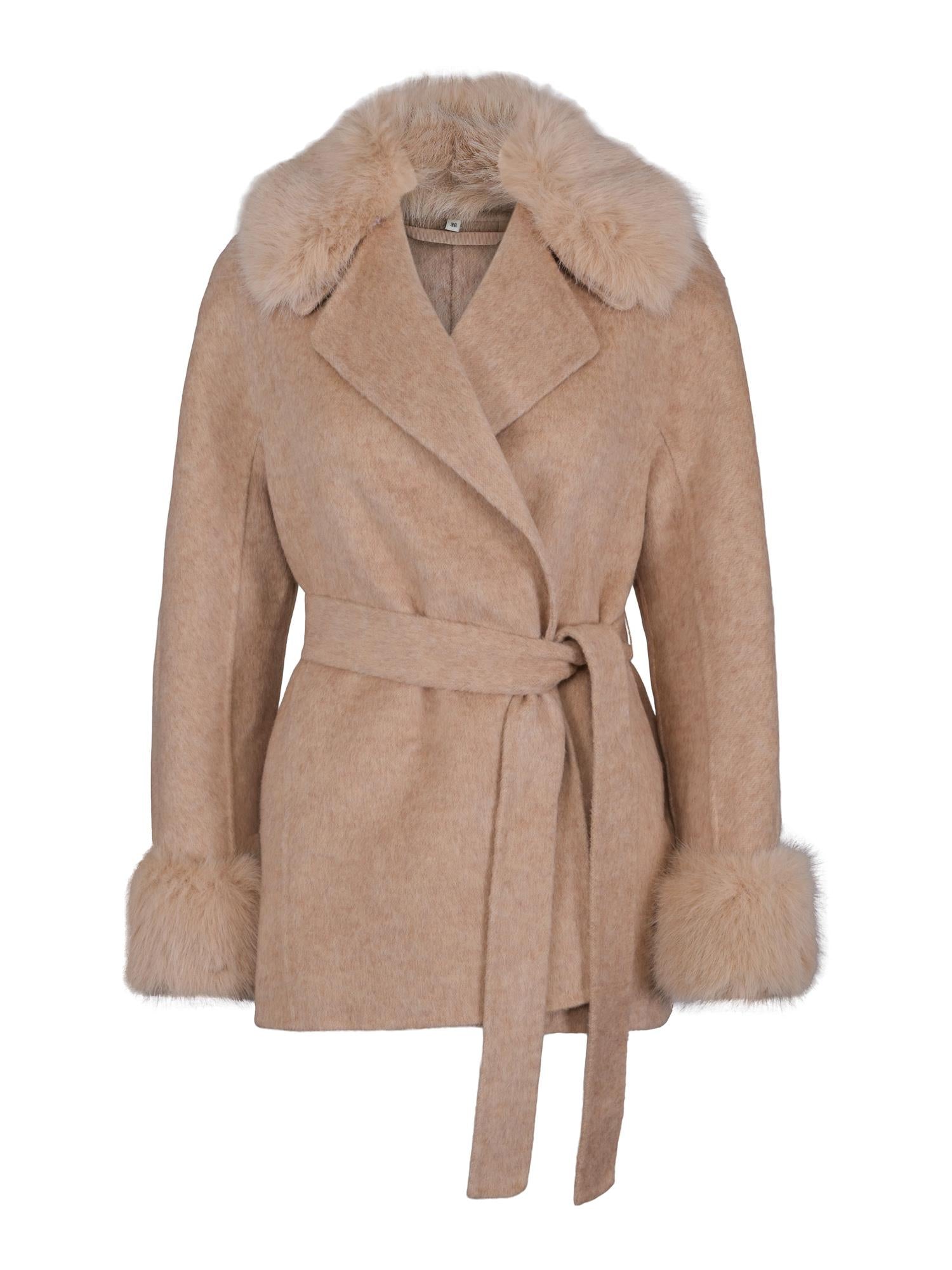 Short fab coat Sand Mel.