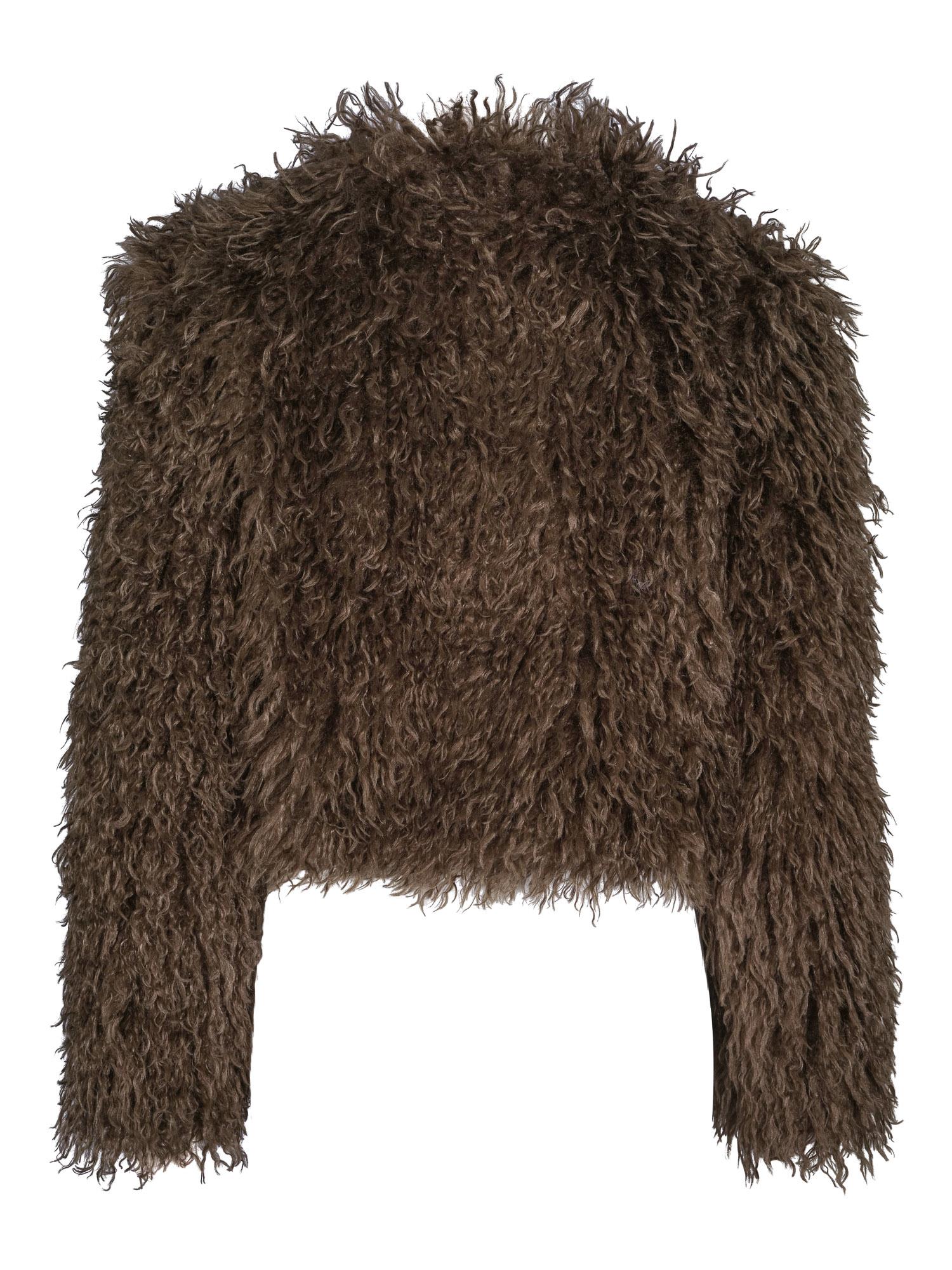 Faux fur fashion jacket Olivengrønn