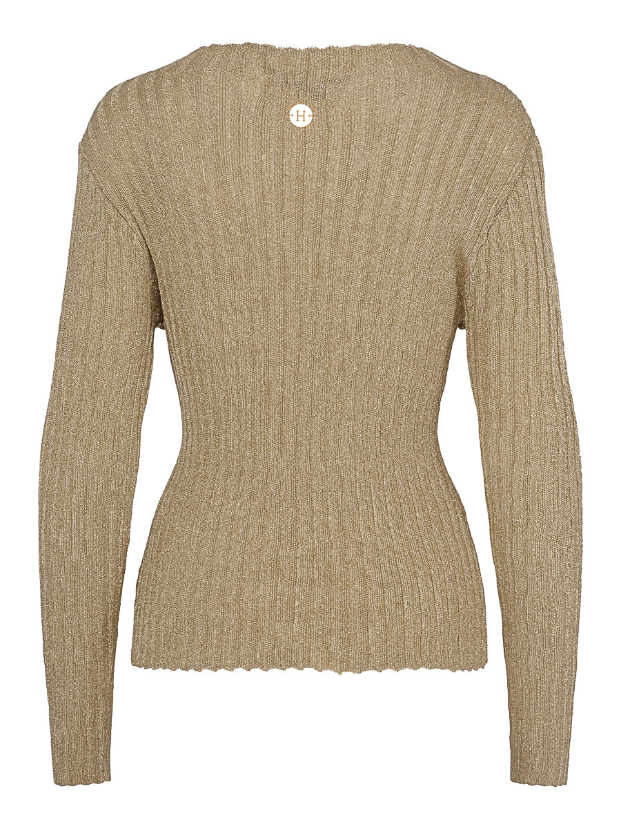 Party knitted pullover Gold