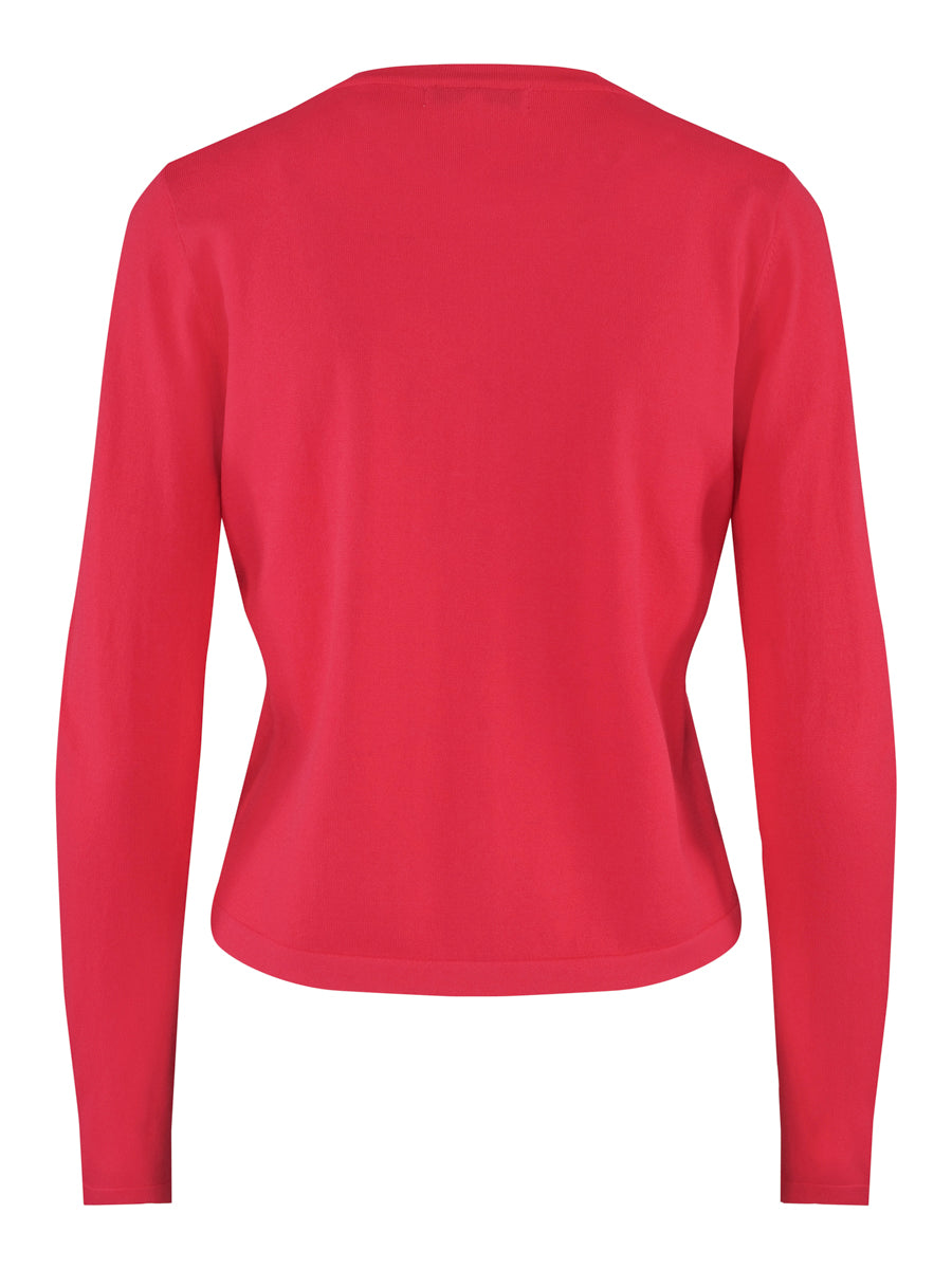 Knitted short cardigan Berry
