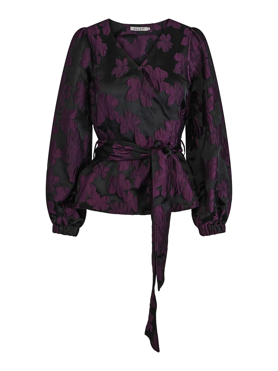Wrap fab blouse Plum