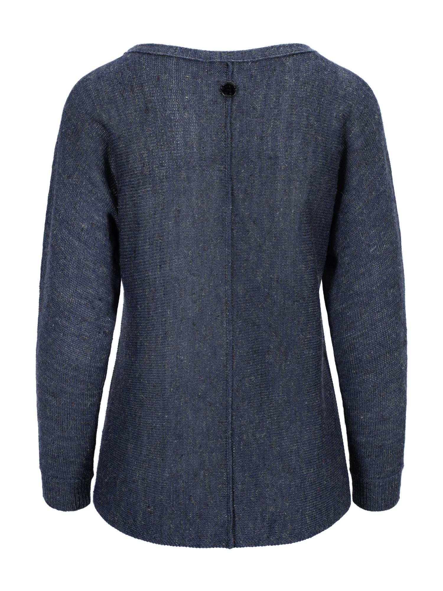 Linen V-neck Blue Mel.