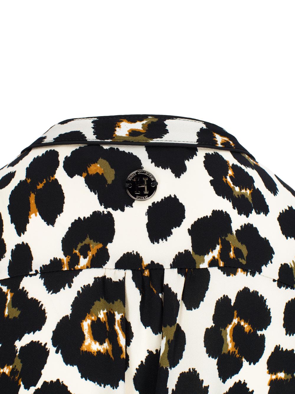 Piping blouse Leopard