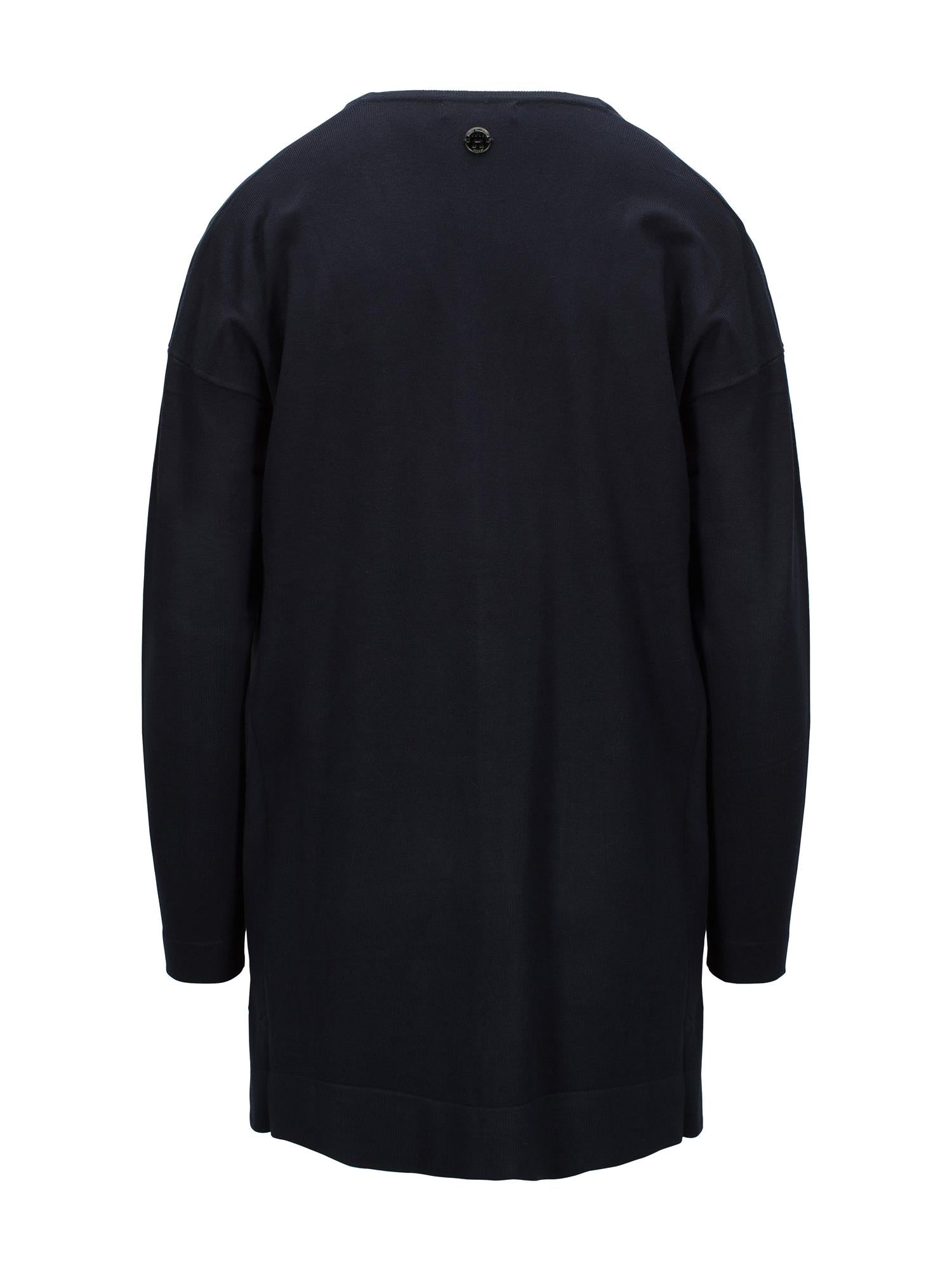 Long Knitted Cardigan Navy