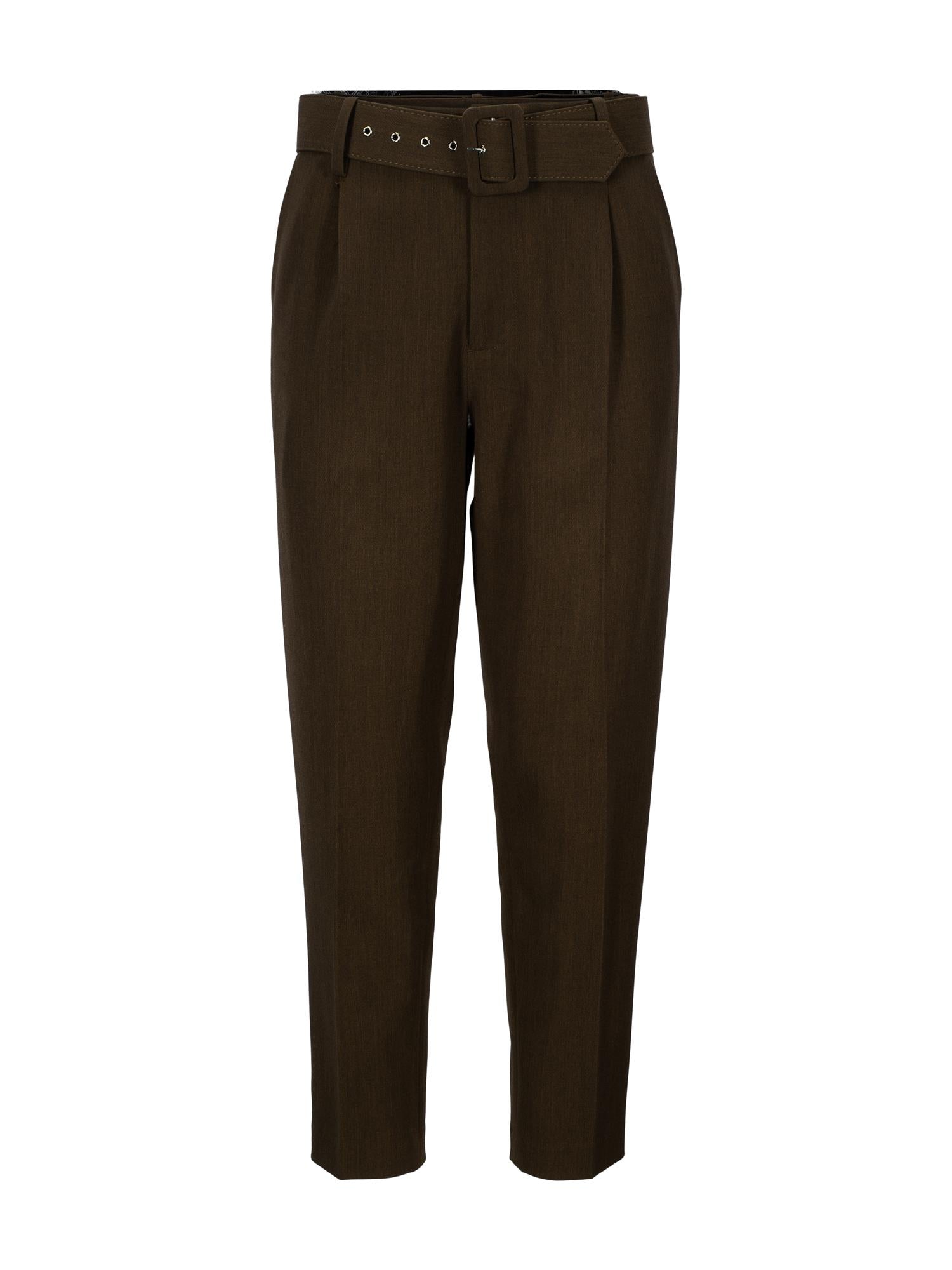 Belt tailored trouser Cognac