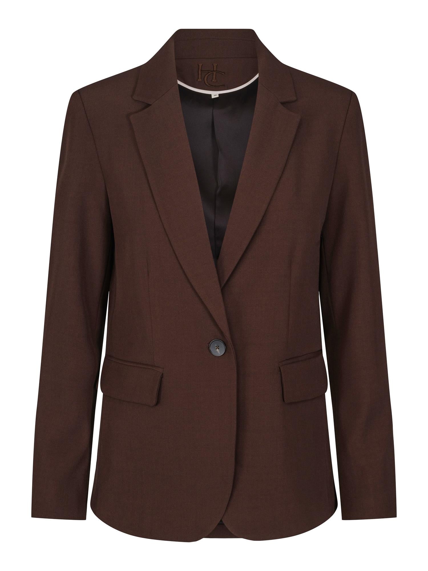 Casual tailored blazer Dark Brown