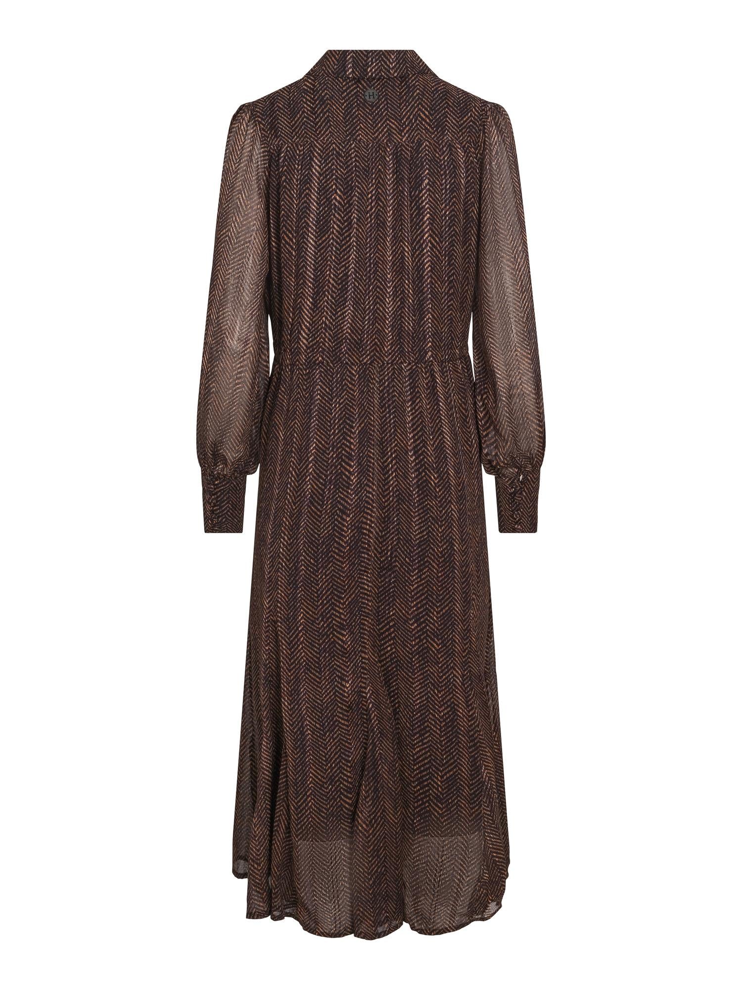 Long dress with wide skirt Marineblå