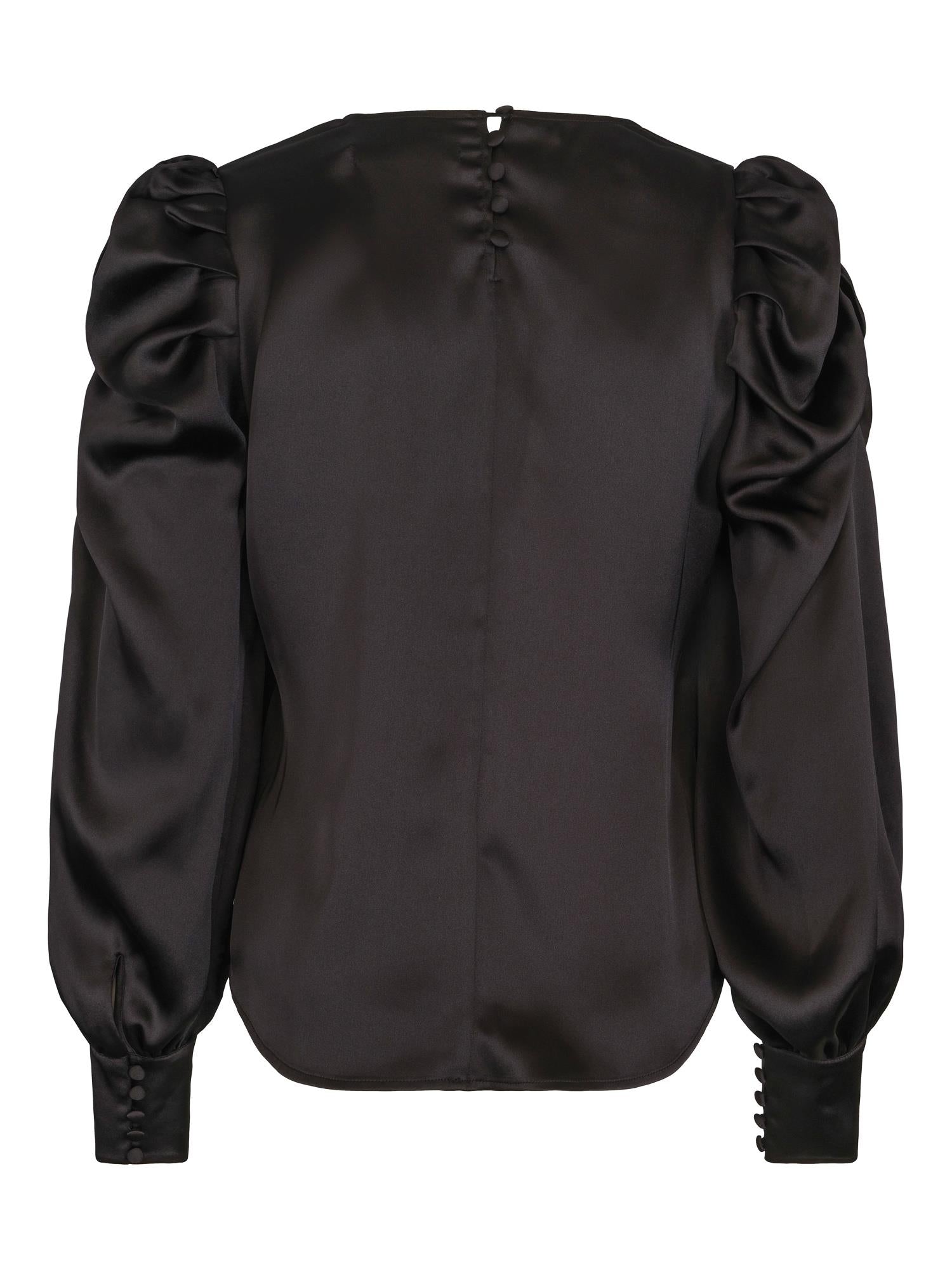 Party sleeve blouse Sort