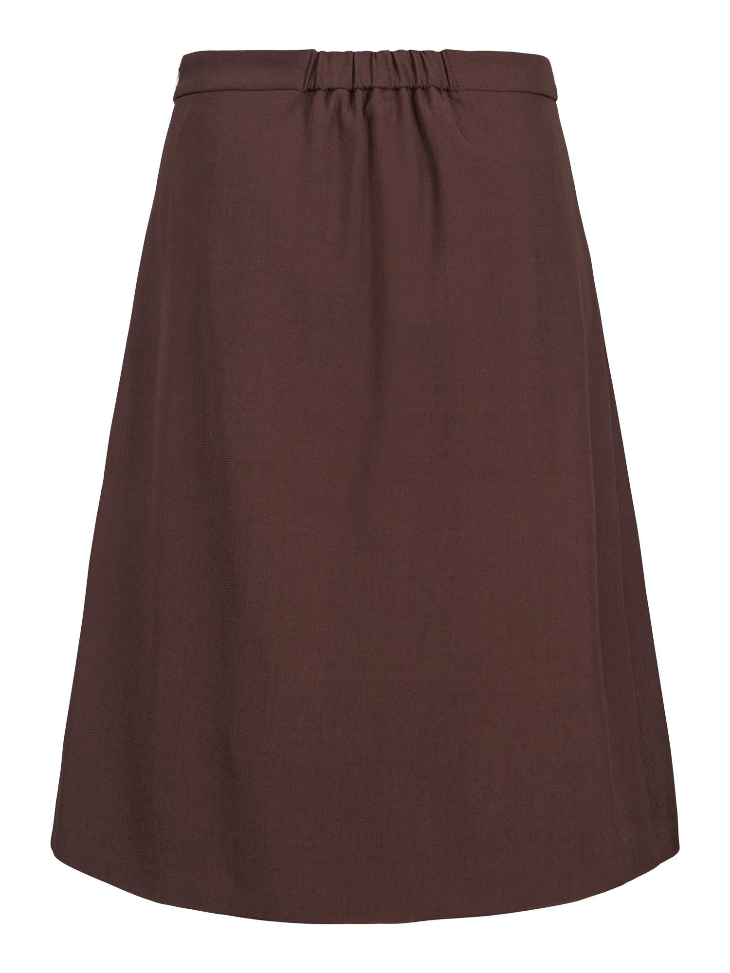 Kneelong A-shape skirt Mørkebrun