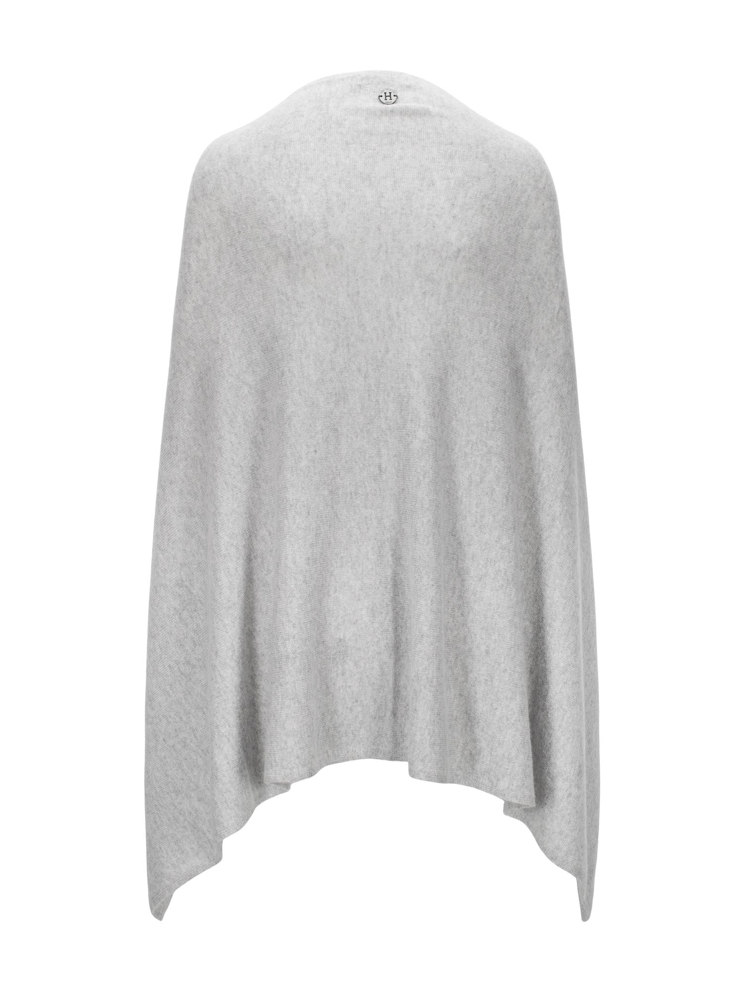 Cashmere Poncho Grey Mel.