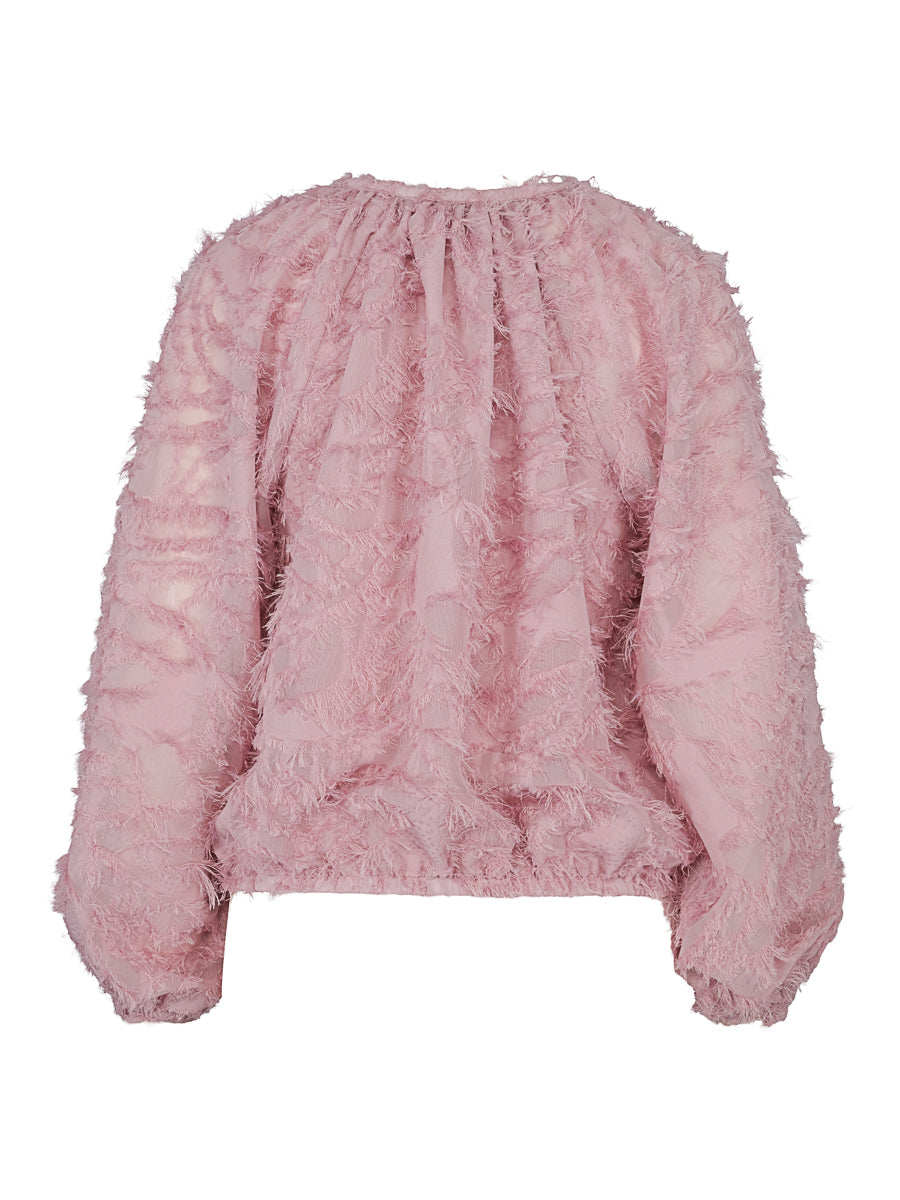 Hairy tassel blouse Dusty Rose