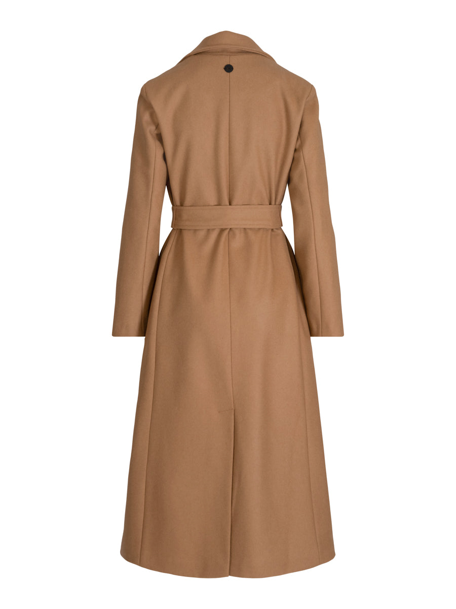 Classic tailored belt coat Camel